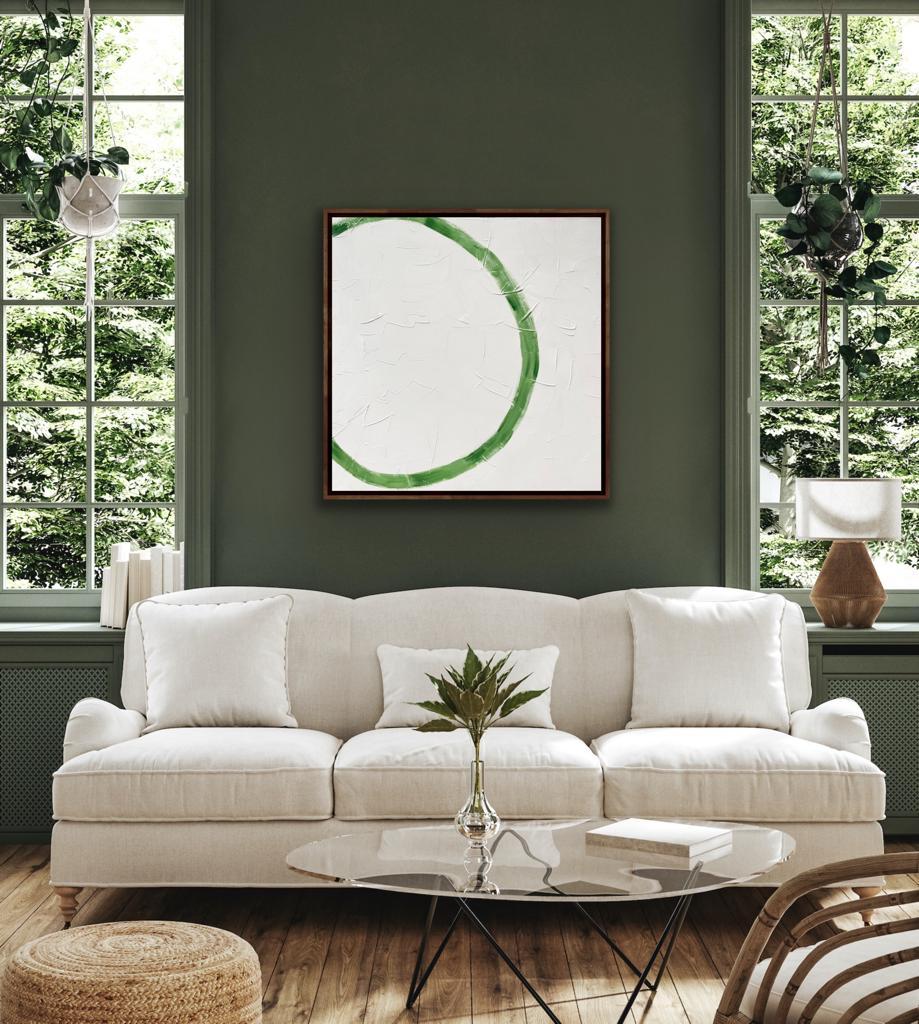 Cercle Formation 2 avec Acrylique sur Toile, Peinture de Fleur Park en vente 4