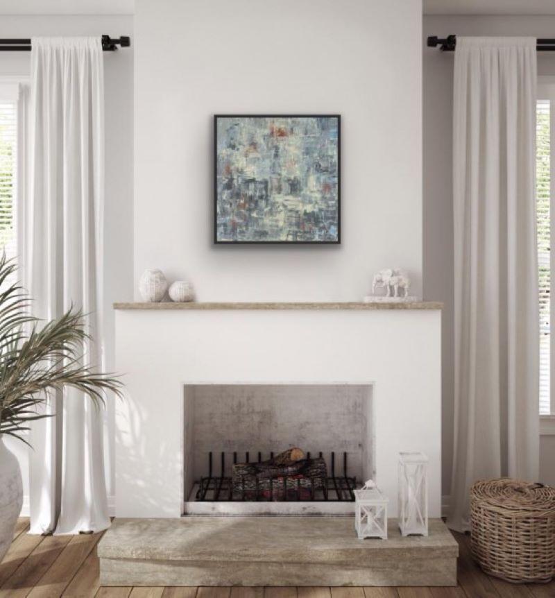 Crepuscolo 2, quadro astratto originale, paesaggio, impressionista, pittura acrilica in vendita 1