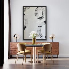 Circle Formation 1, Original painting, Modern, Circle art, monochromatic art