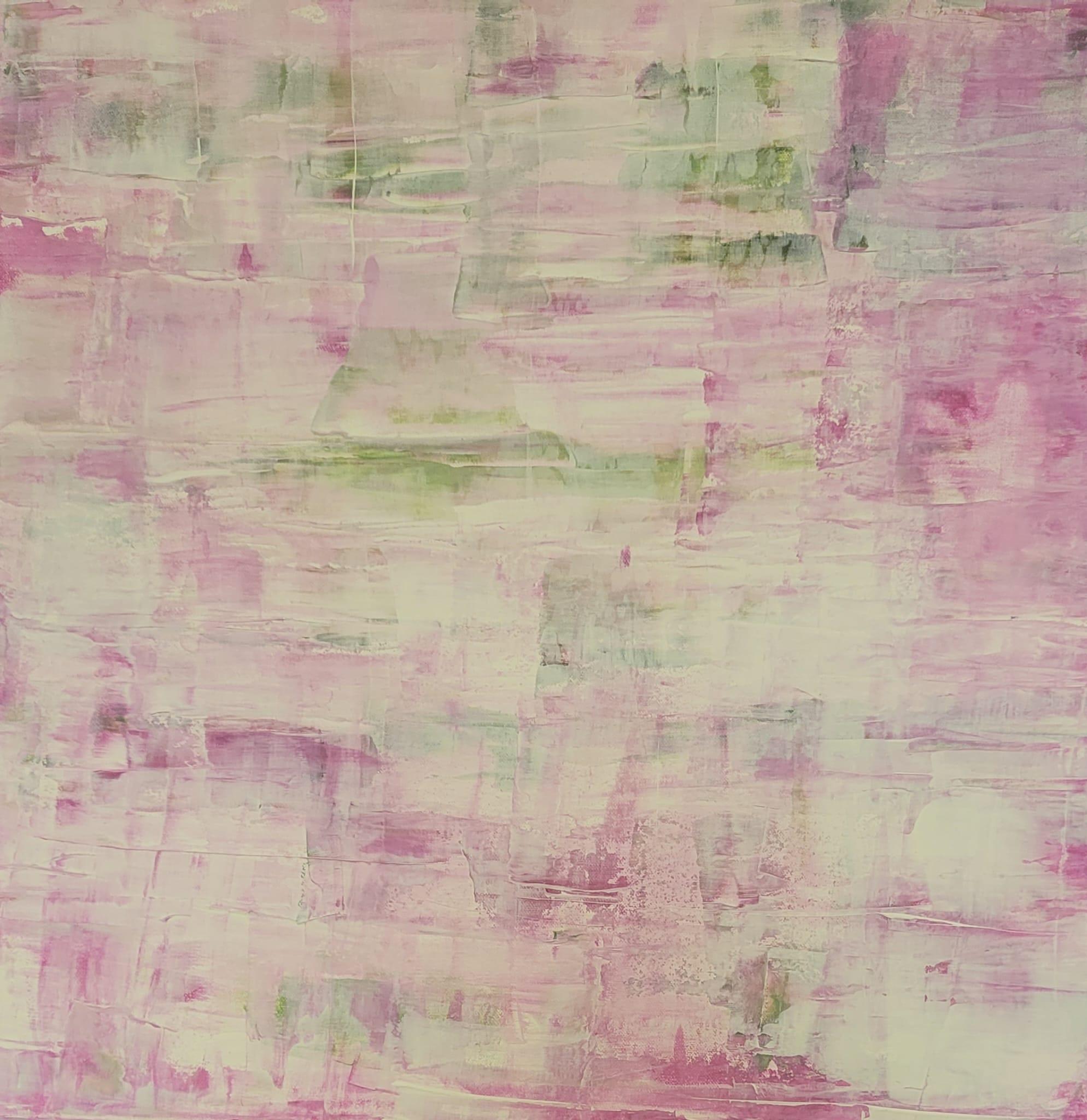 Dittico Crepuscolo e Campi Infiniti, Originale, Astratto, Arte rosa - Landscape Painting Grigio di Fleur park