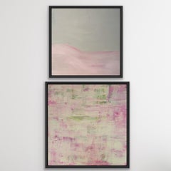 Dittico Crepuscolo e Campi Infiniti, Originale, Astratto, Arte rosa