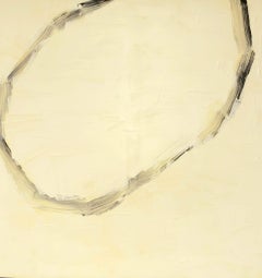 Grey Movement by Fleur Park, Abstract painting, minimalist painting