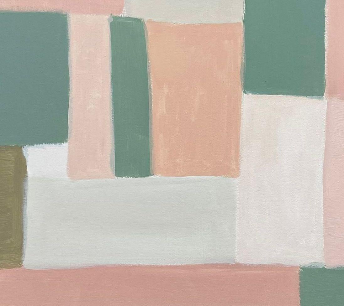 Campi a pastello di Fleur Park, Pittura astratta originale, Arte astratta del paesaggio in vendita 1