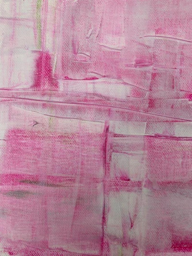 Pink Horizan, pintura abstracta, pintura de paisajes, impresionista - Painting de Fleur park