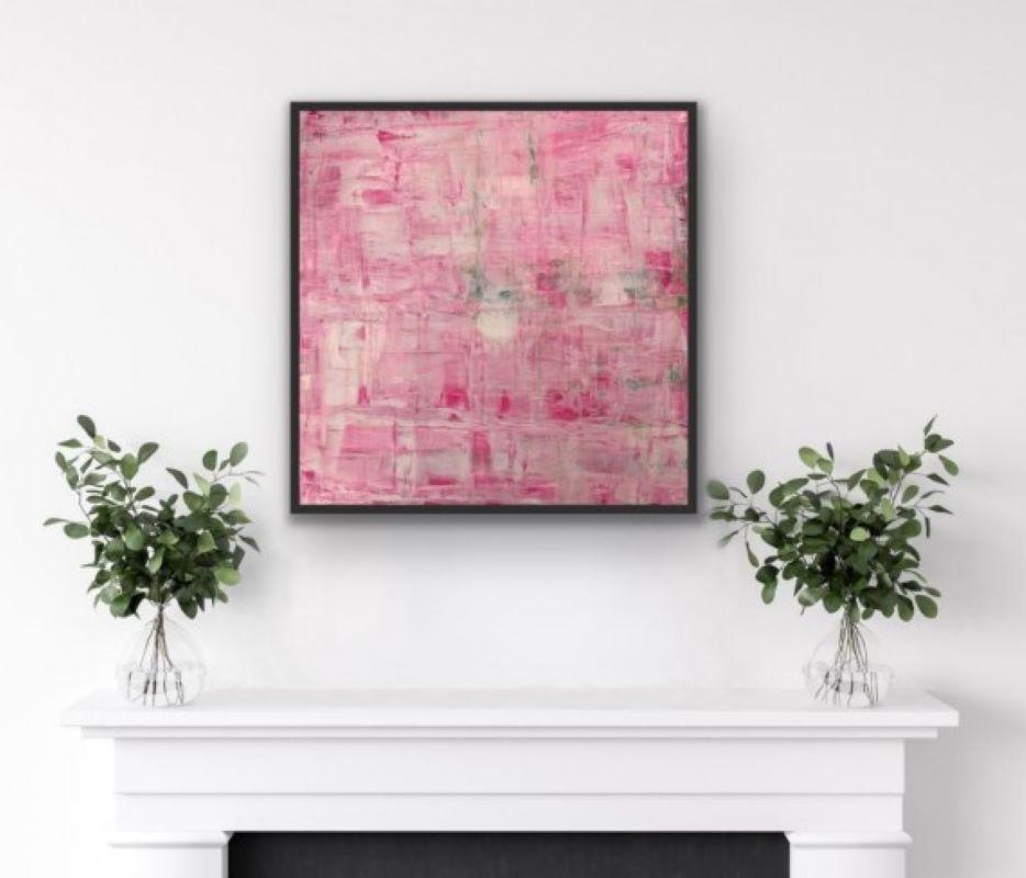 Pink Horizan, pintura abstracta, pintura de paisajes, impresionista en venta 3