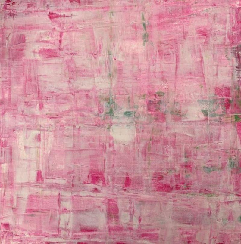 Abstract Painting de Fleur park - Pink Horizan, pintura abstracta, pintura de paisajes, impresionista