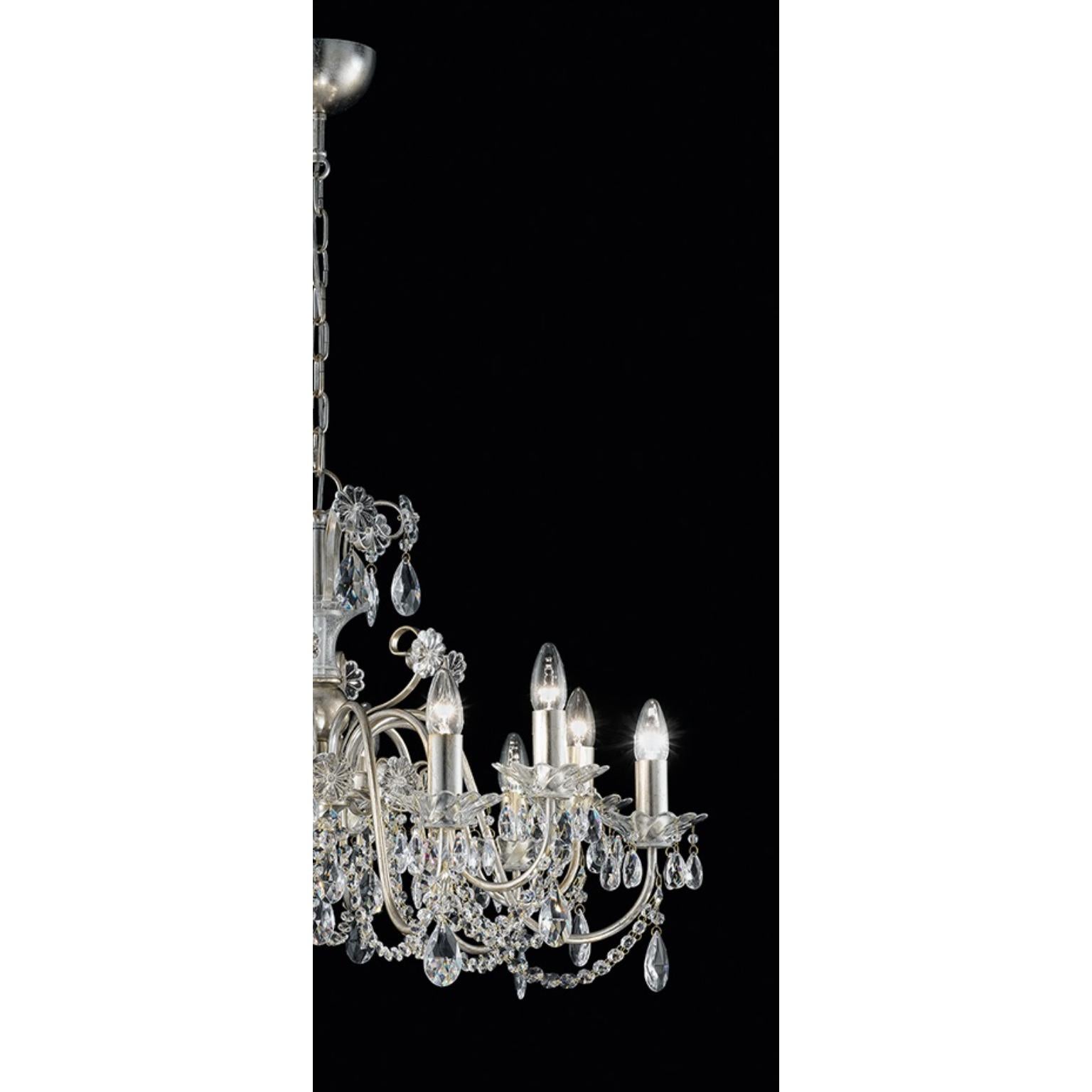 Post-Modern Fleur Rugiada 12 Chandelier by MM Lampadari For Sale