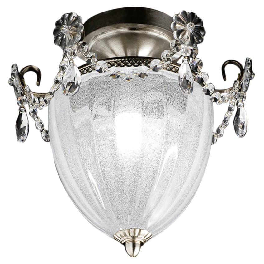 Fleur Rugiada Flush Mount by MM Lampadari For Sale