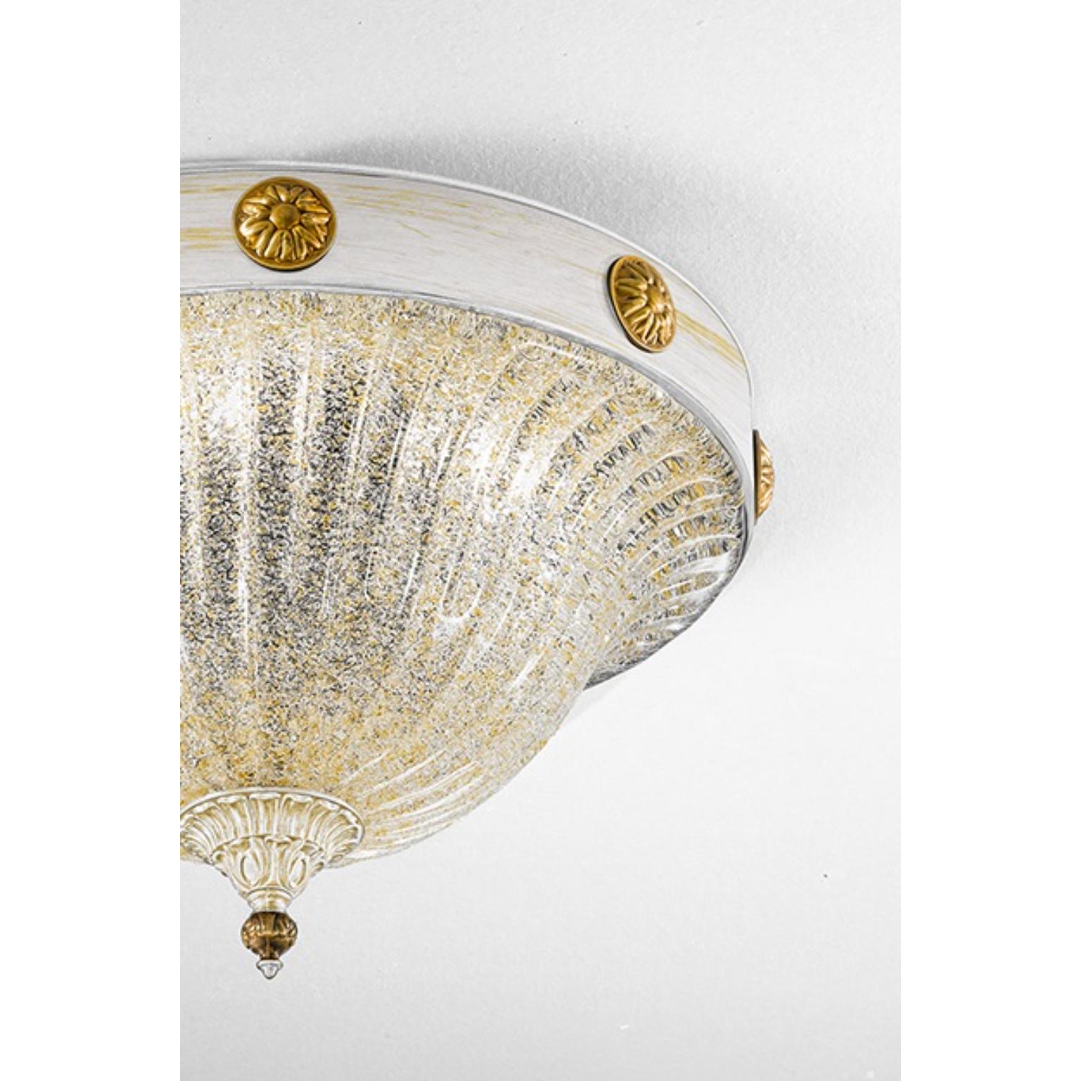 Post-Modern Fleur Sparta Flush Mount by MM Lampadari For Sale