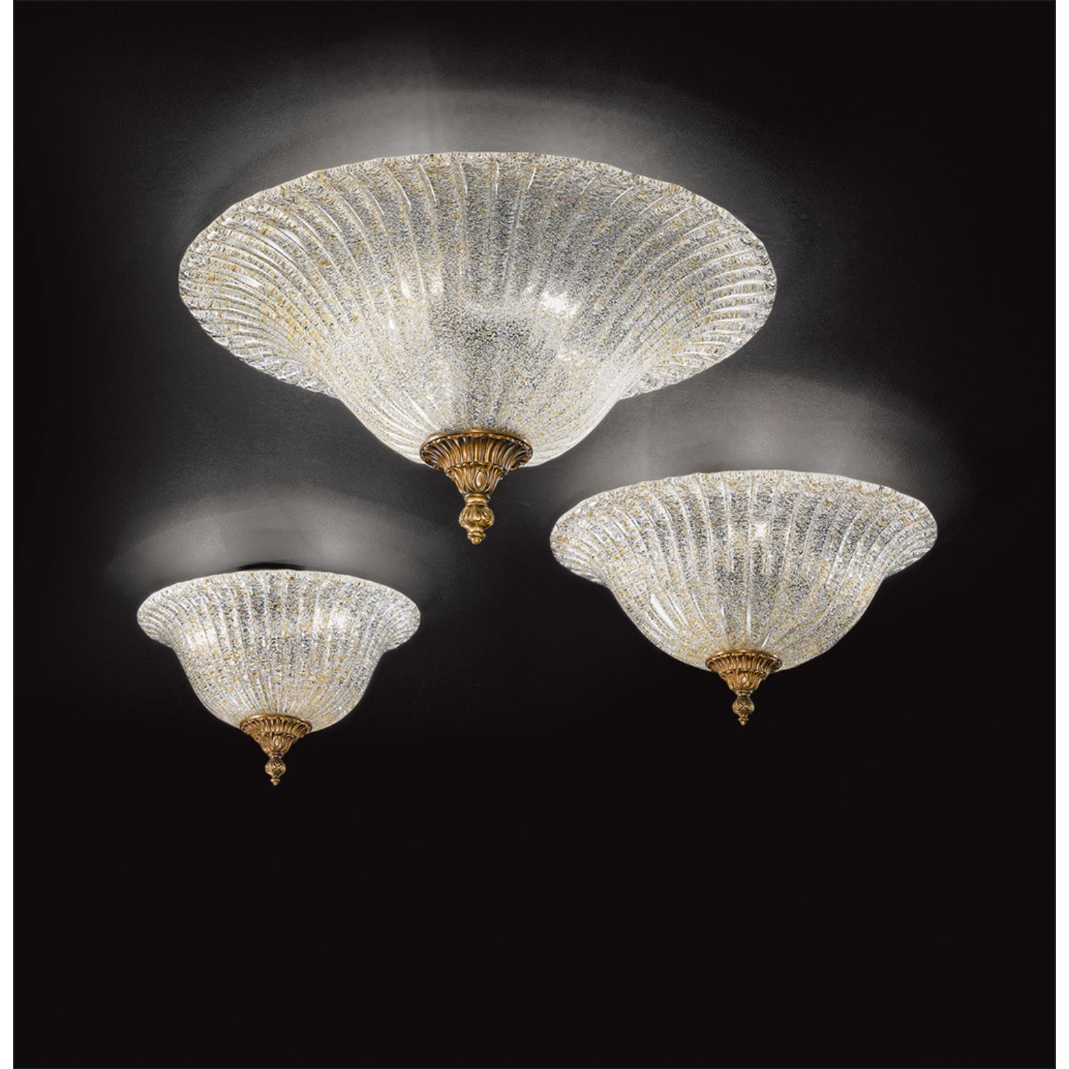 Post-Modern Fleur Sparta Flush Mount by MM Lampadari For Sale