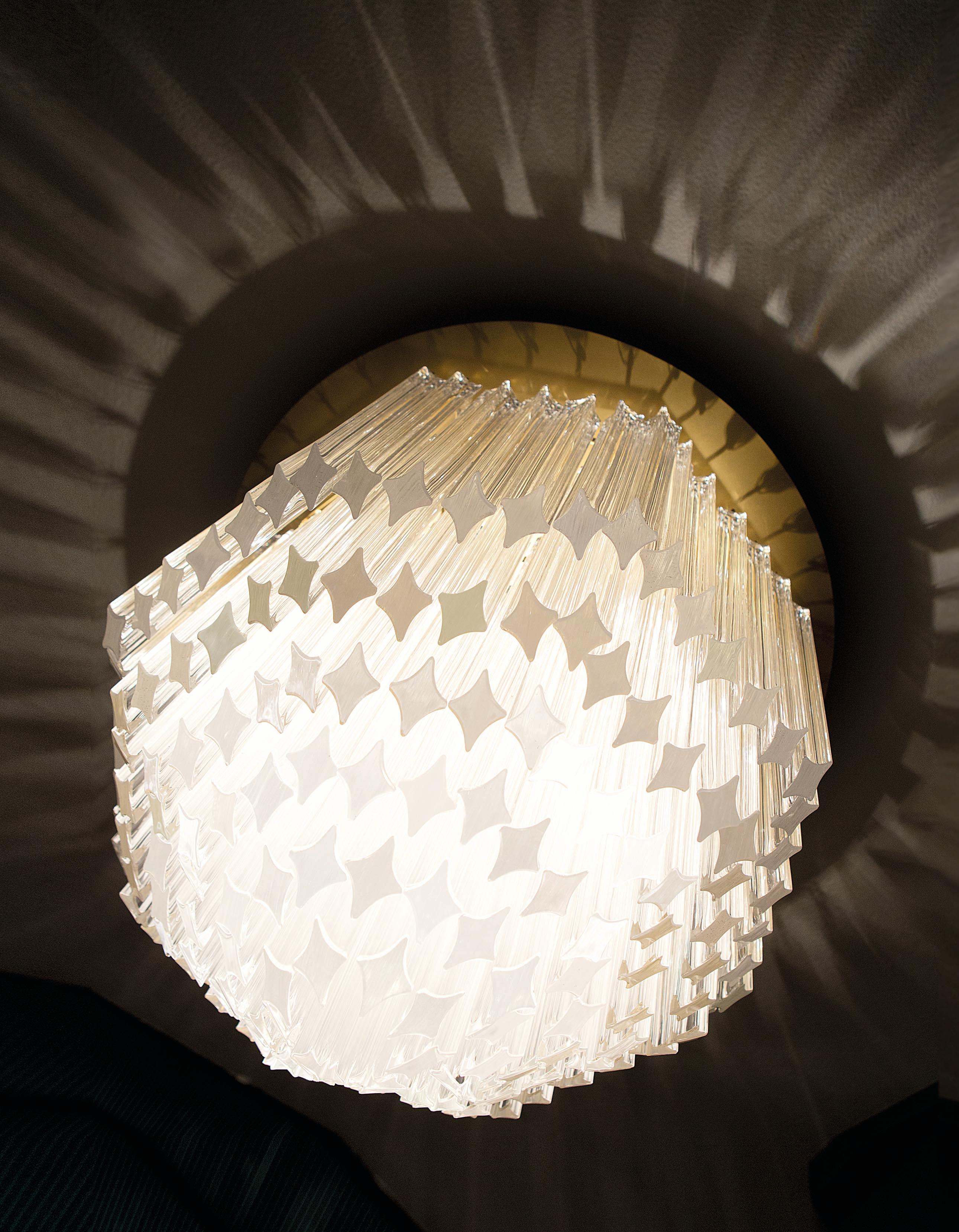Italian Fleur Topazio Ceiling Lamp by MM Lampadari For Sale