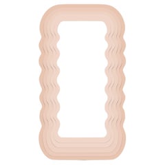 Fleur Wave Mirror in Pink Ground