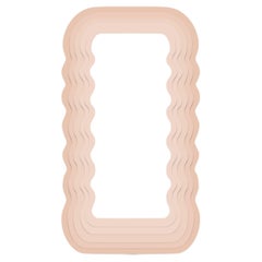 Fleur Wave Mirror in Pink Ground