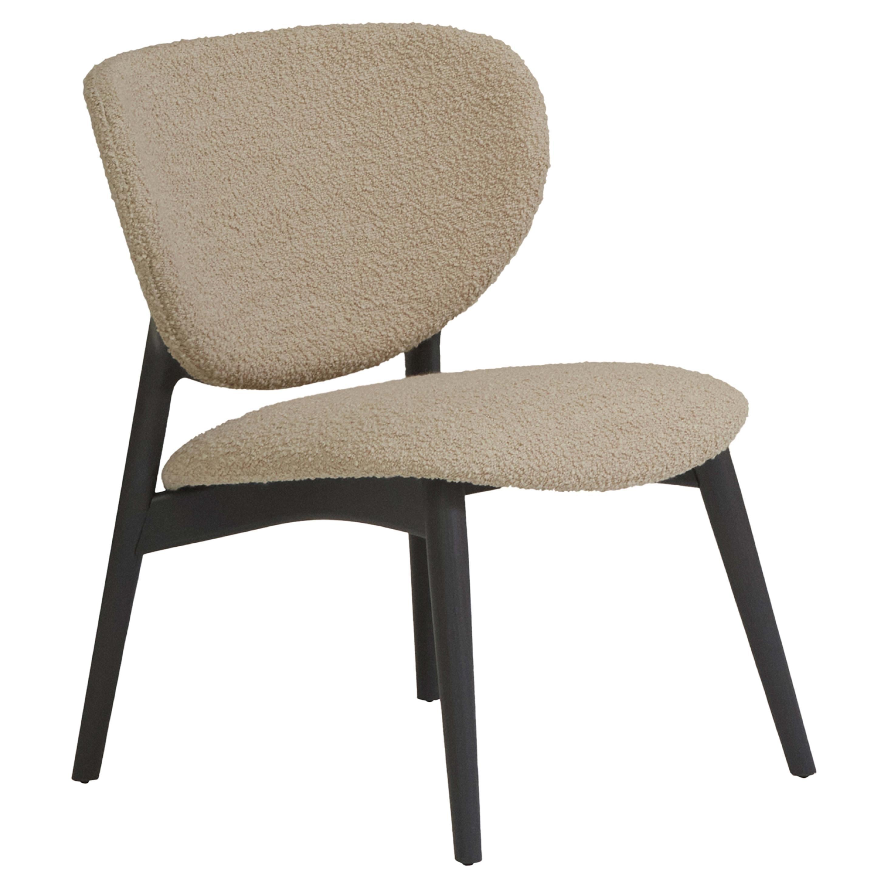 Fleuron 203 Anthracite & Beige Lounge Chair by Constance Guisset
