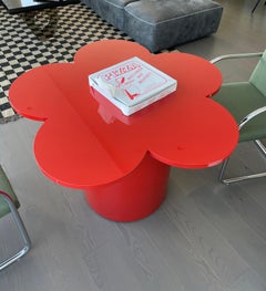 Fleurotica Flower Dining Table in Vermillion Red