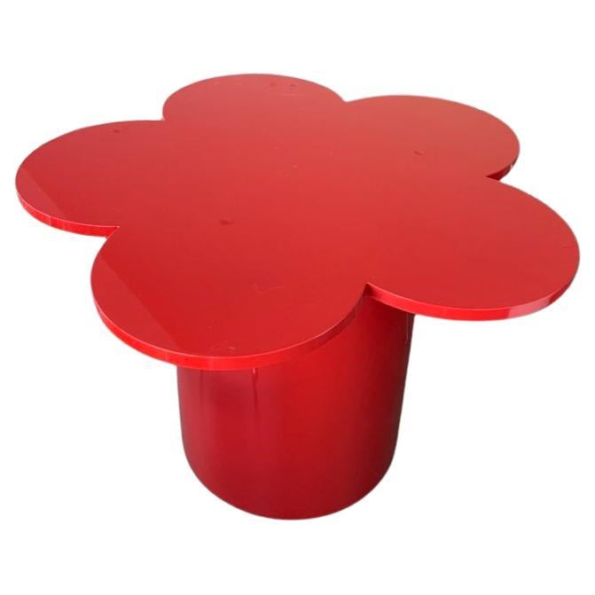 Fleurotica Flower Dining Table in Vermillion Red  For Sale