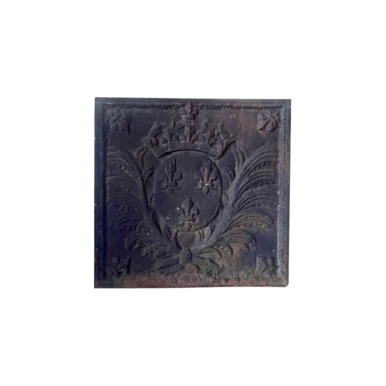 Fleurs De Lis Antique Fireback, 18th Century