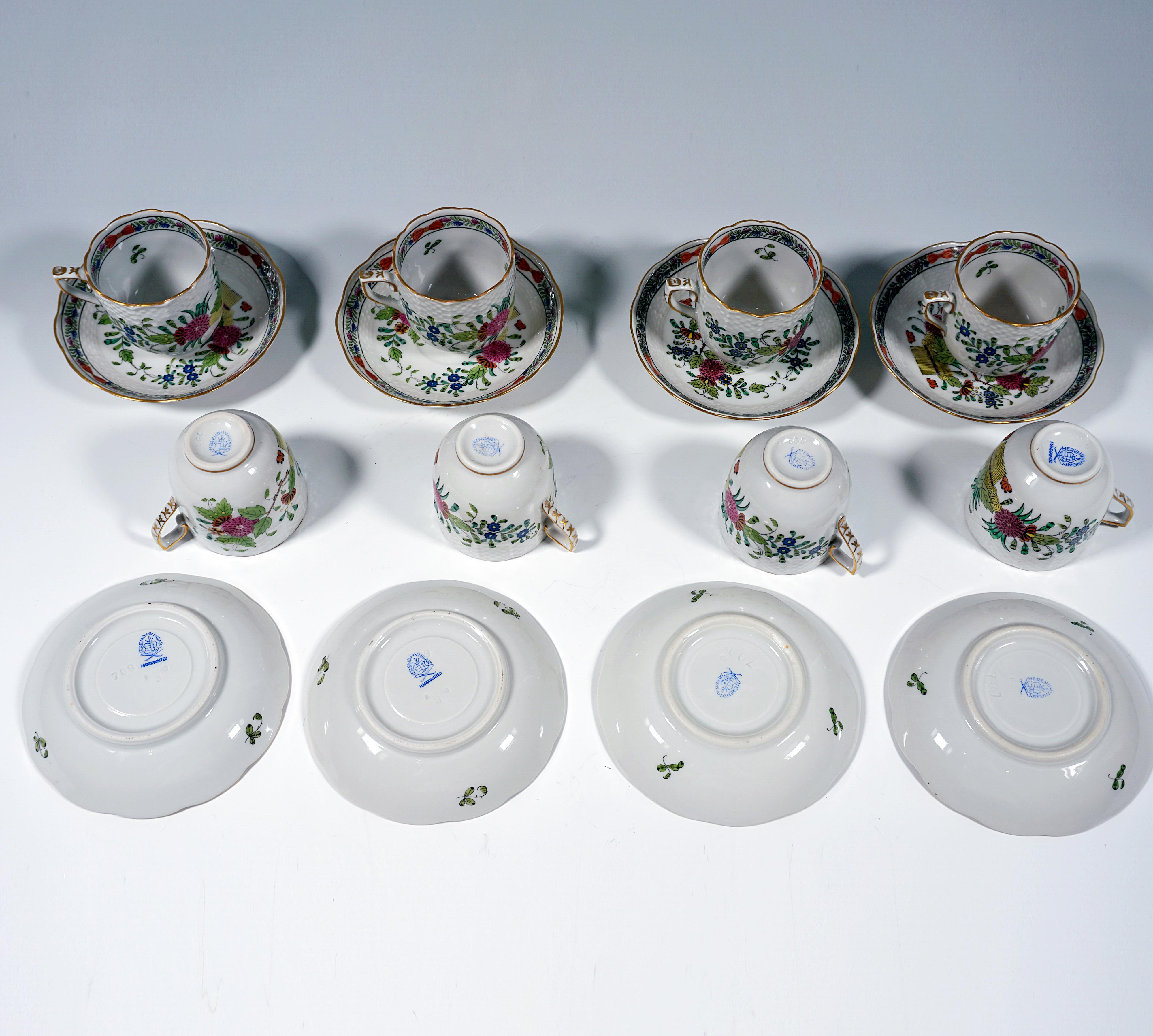 Fleurs Des Indes, Couchtisch für 8 Personen, Herend Ungarn, 20. Jahrhundert 1
