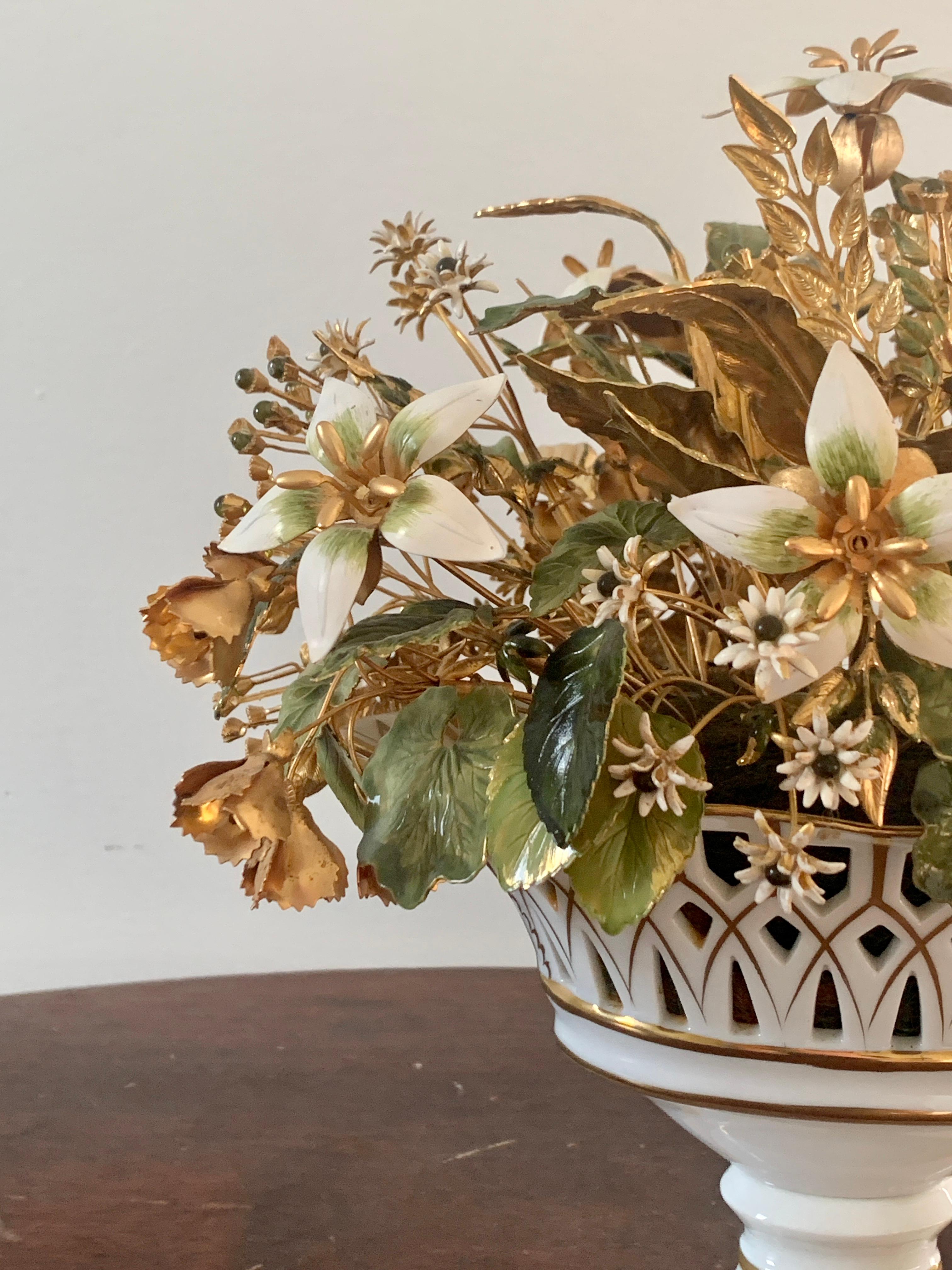 A gorgeous arrangement of enamel flowers, 