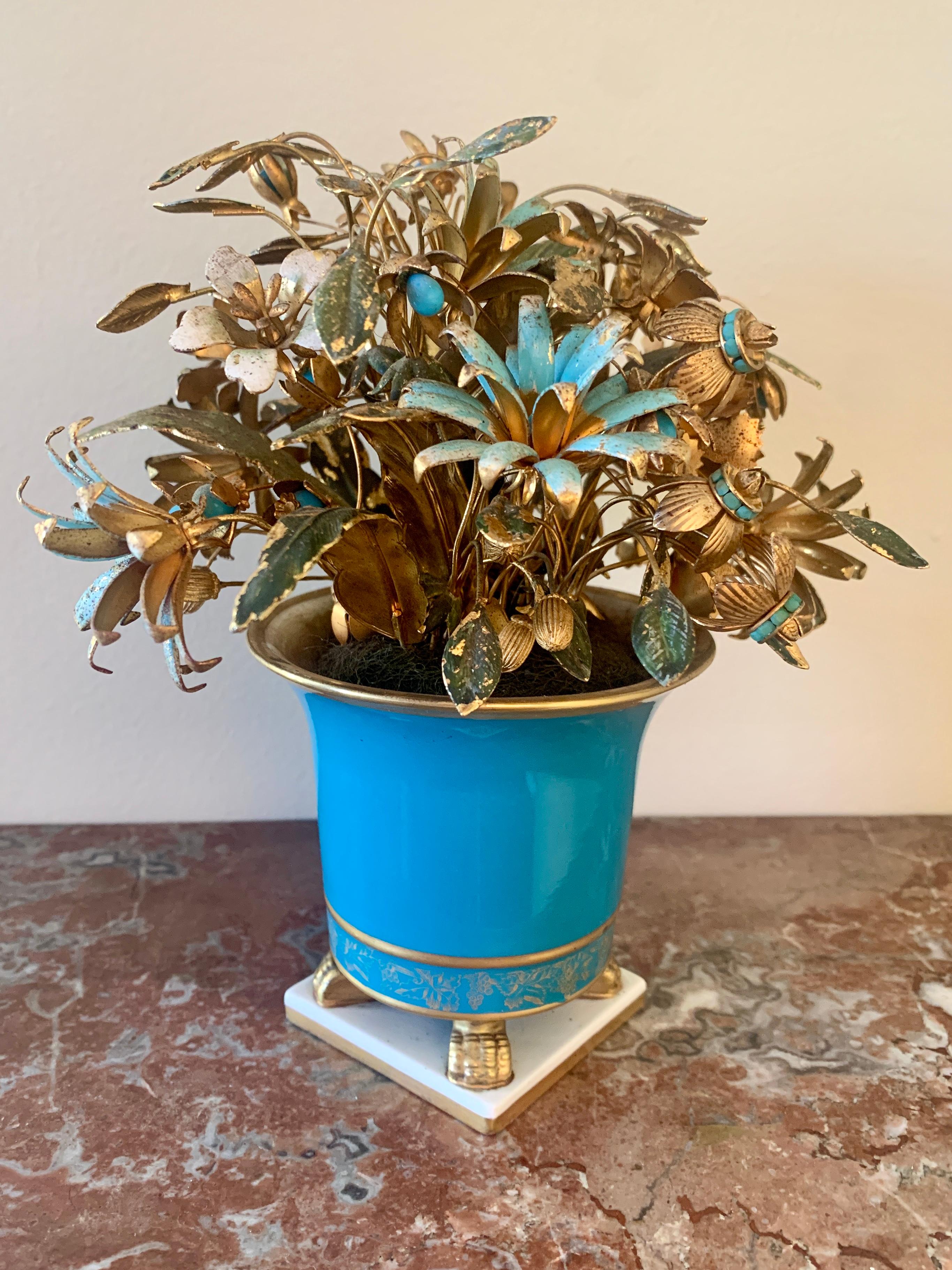 Italiano Bouquet di fiori smaltati Fleurs Des Siècles di Jane Hutcheson per Gorham in vendita