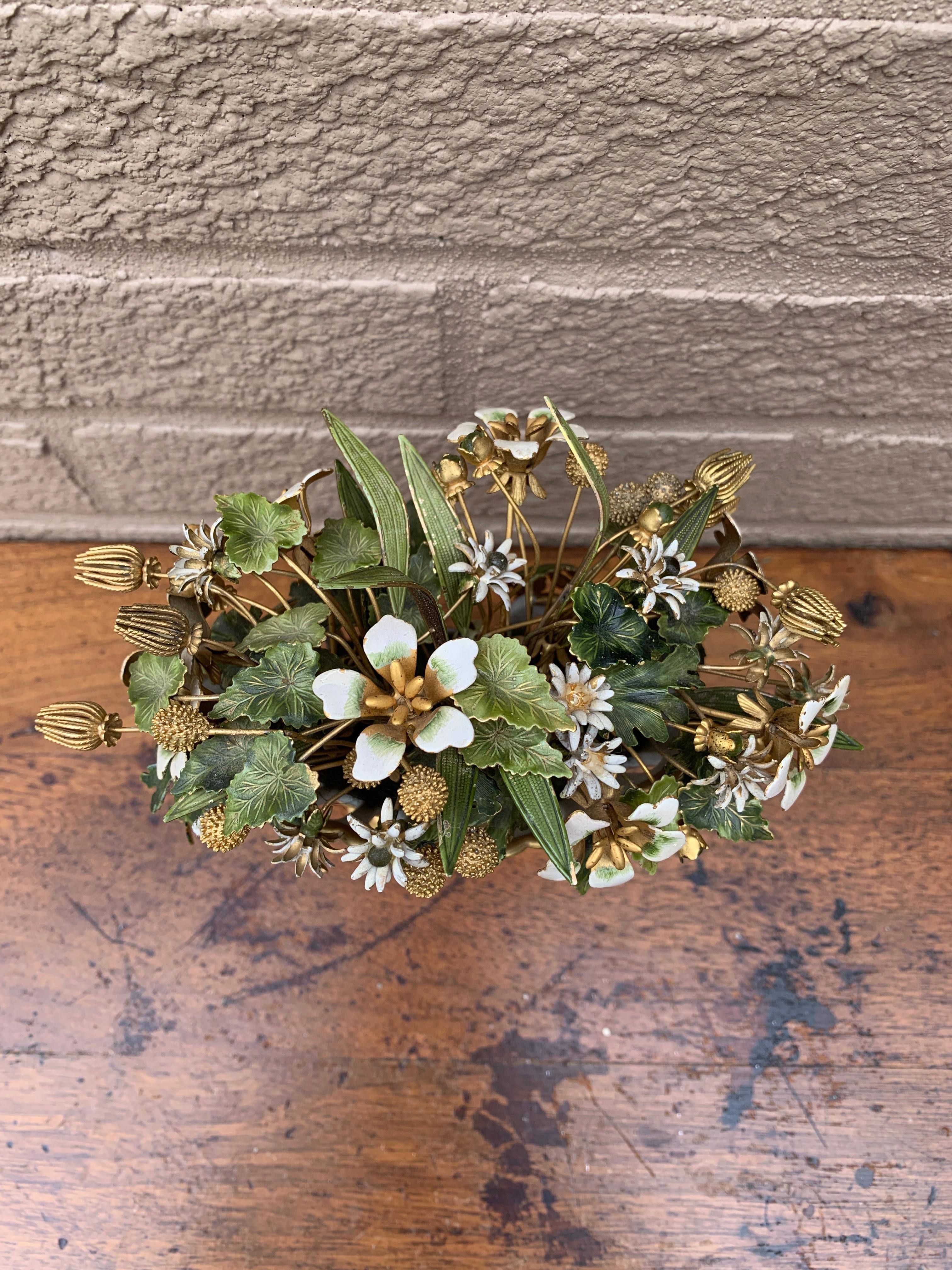 Fleurs Des Siècles Enamel Flower Bouquet by Jane Hutcheson for Gorham In Good Condition For Sale In Elkhart, IN