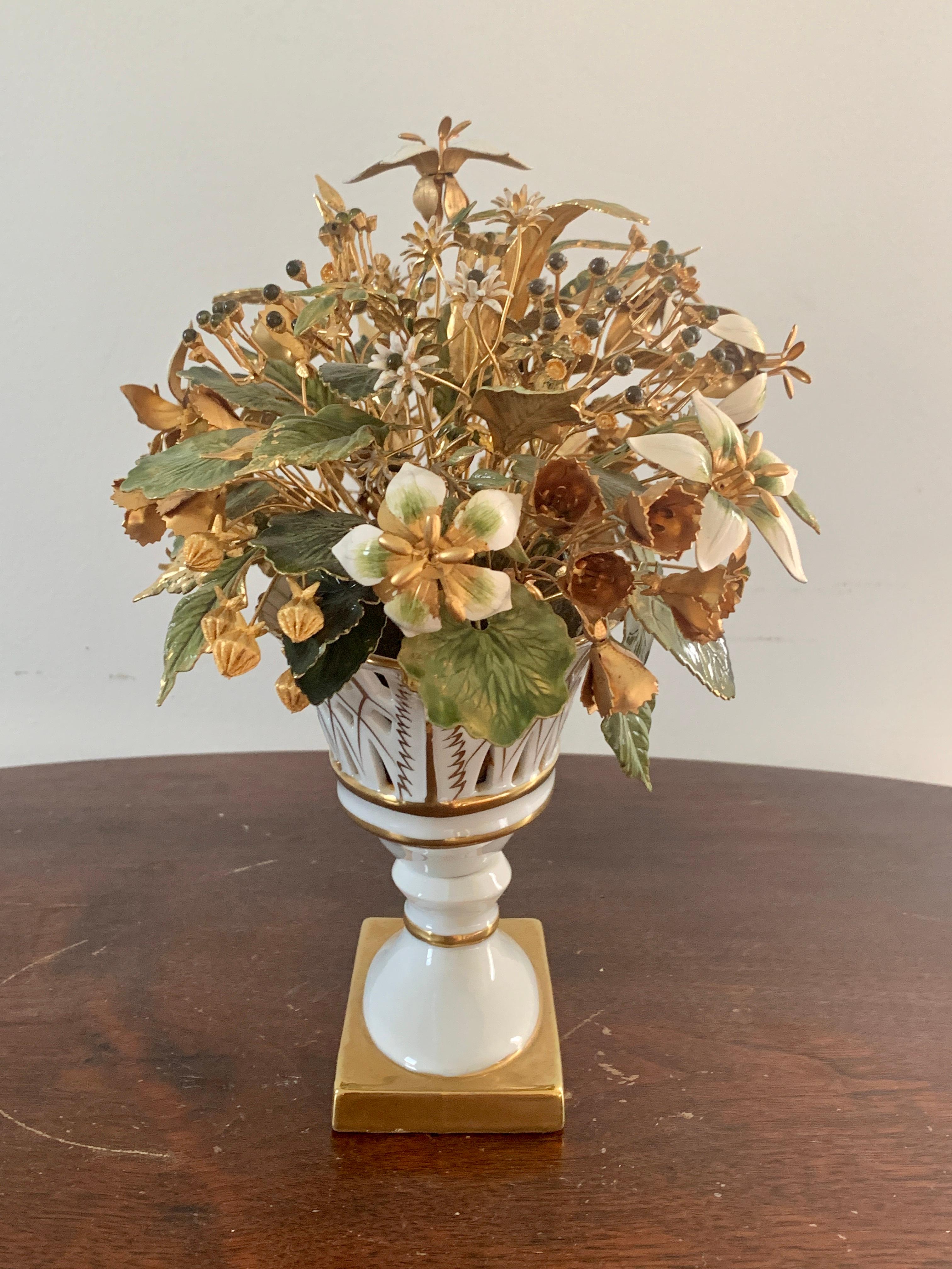 Late 20th Century Fleurs Des Siècles Enamel Flower Bouquet by Jane Hutcheson for Gorham