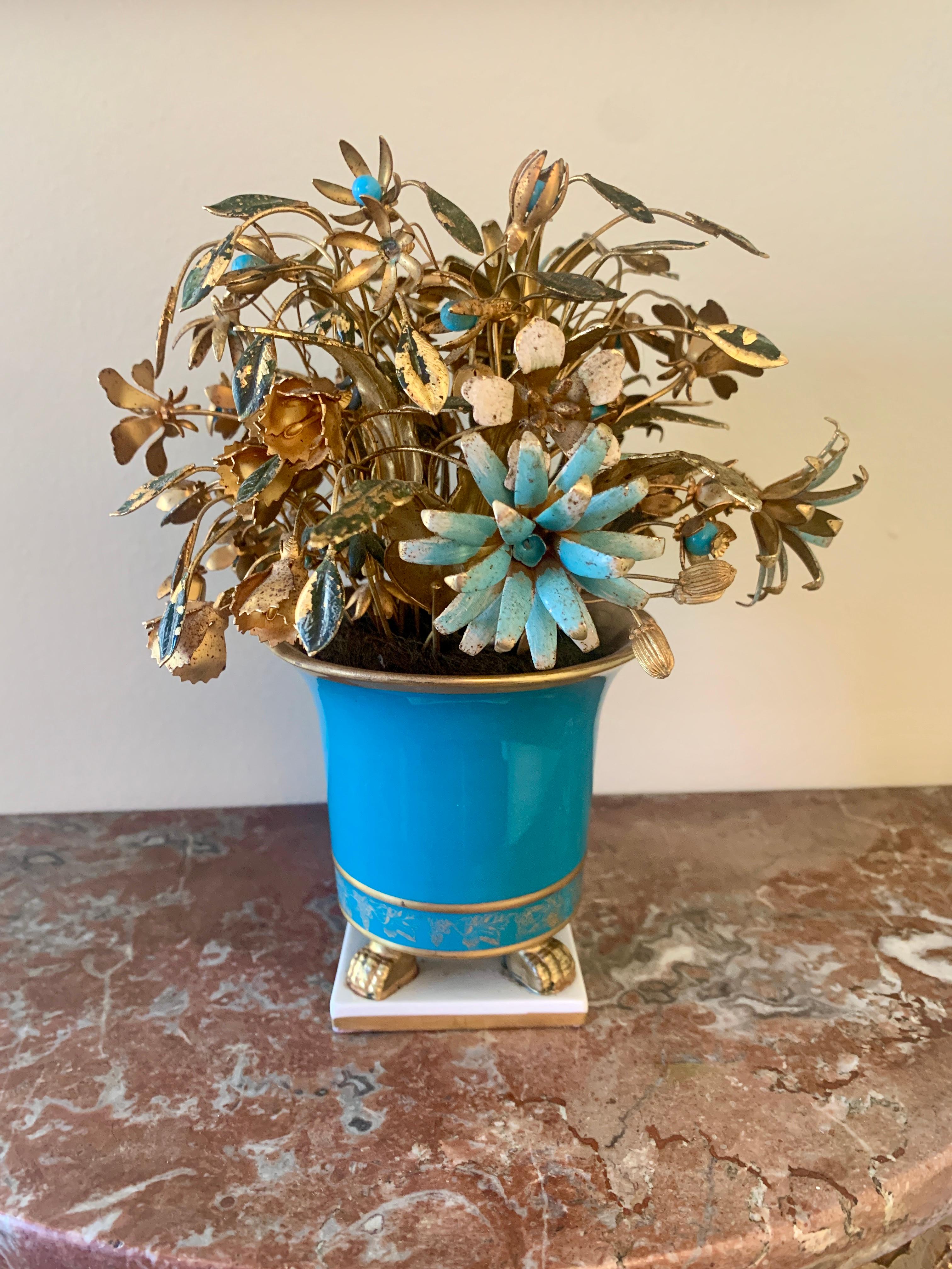 Smalto Bouquet di fiori smaltati Fleurs Des Siècles di Jane Hutcheson per Gorham in vendita