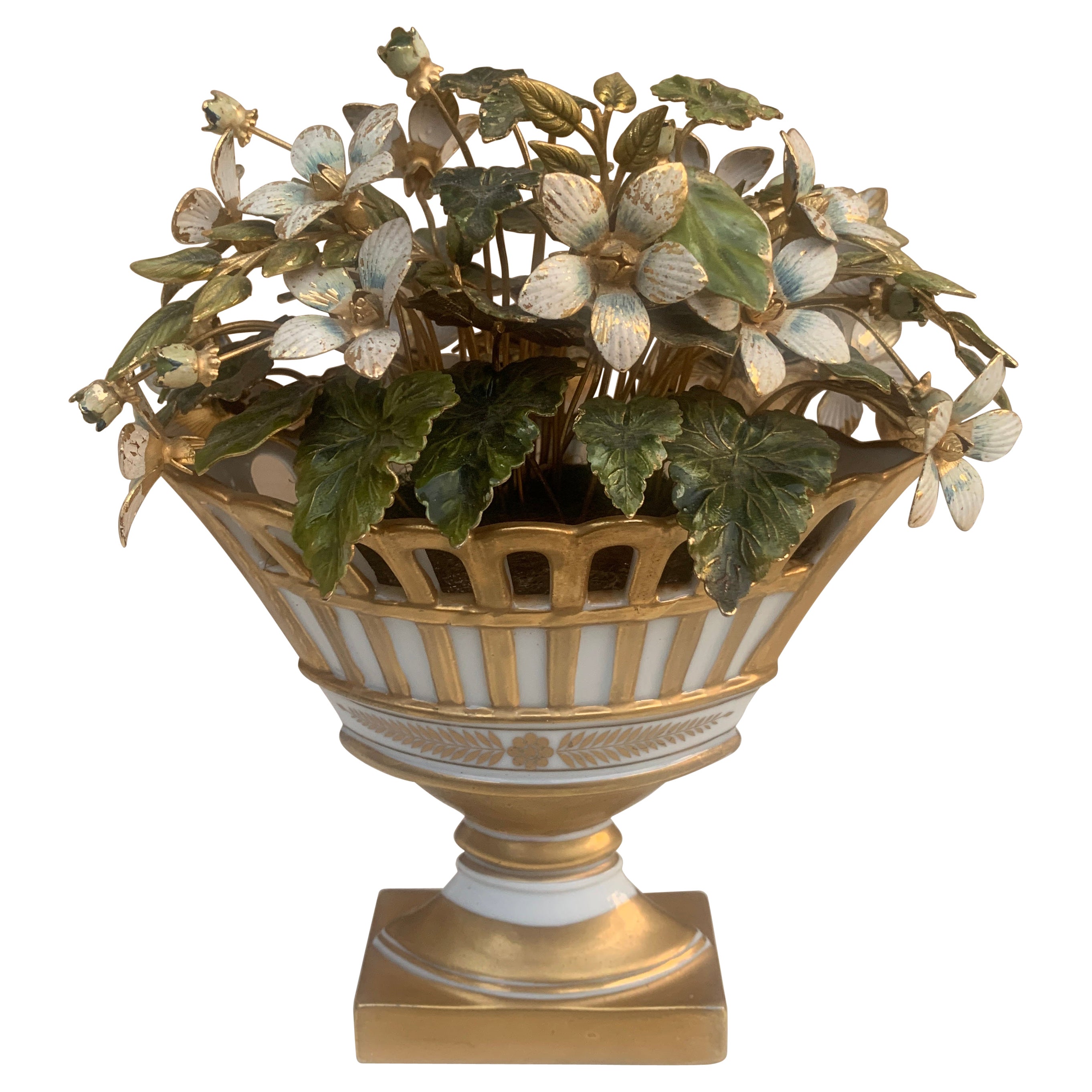 Bouquet de fleurs en émail Fleurs Des Siècles par Jane Hutcheson pour Gorham en vente
