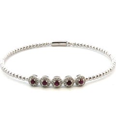 Flex Diamond & Ruby Bangle D.35ct S.40ct 14kwg
