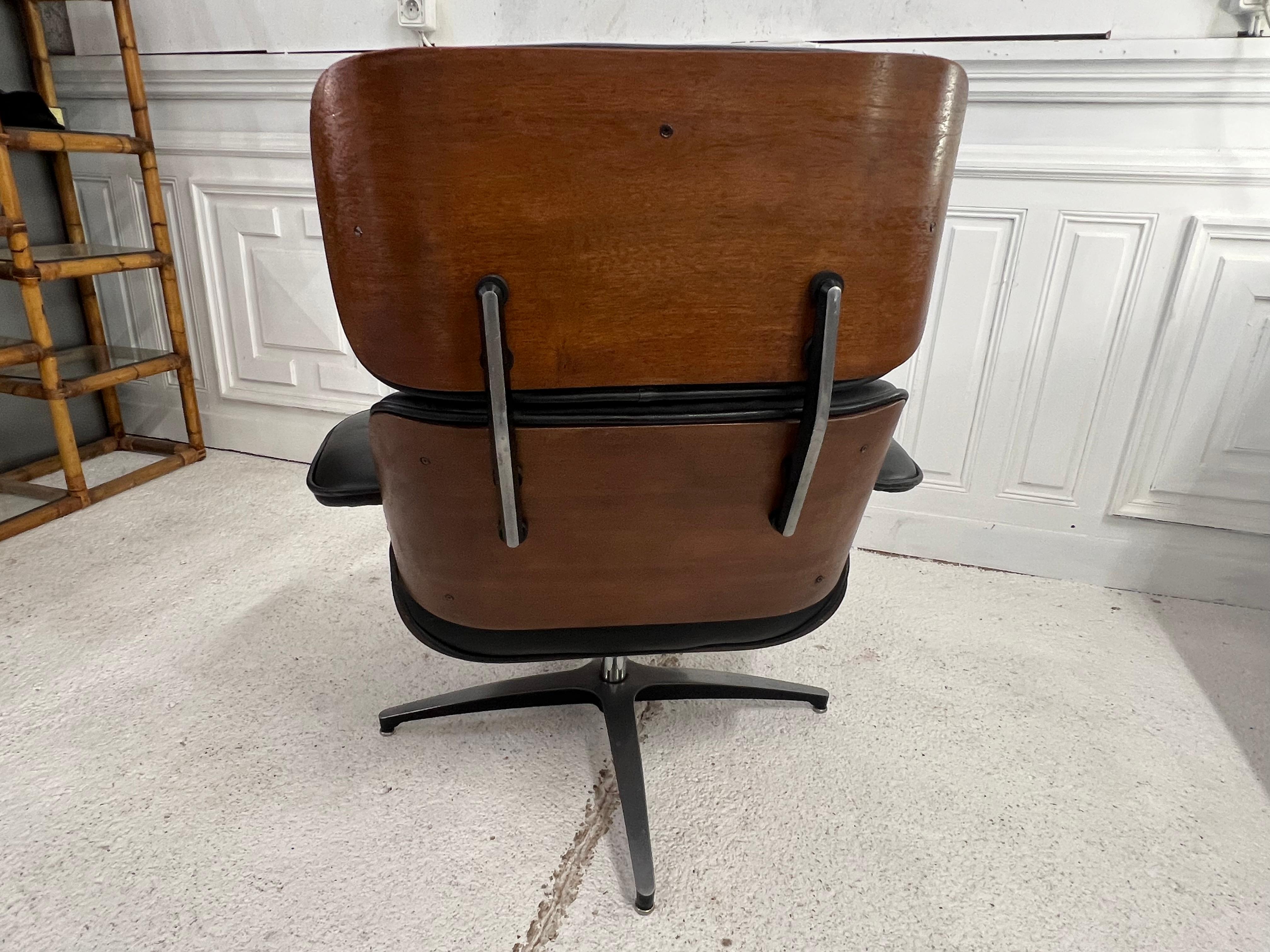 Flex Lounge Chair 1970 with Ottoman, France  6