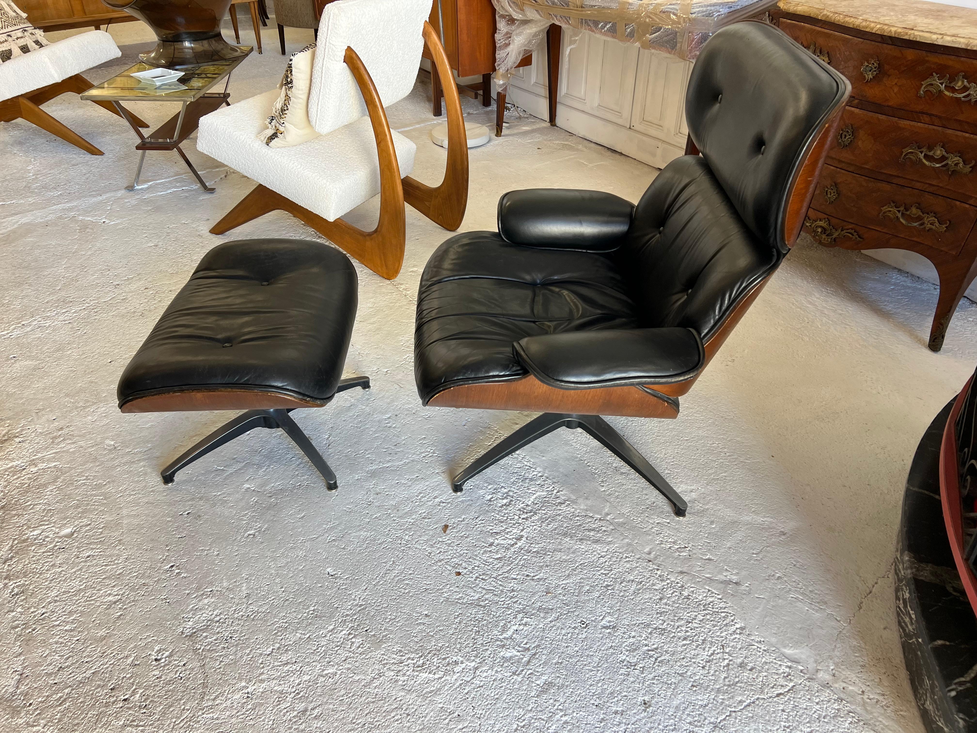 Flex Lounge Chair 1970 with Ottoman, France  10