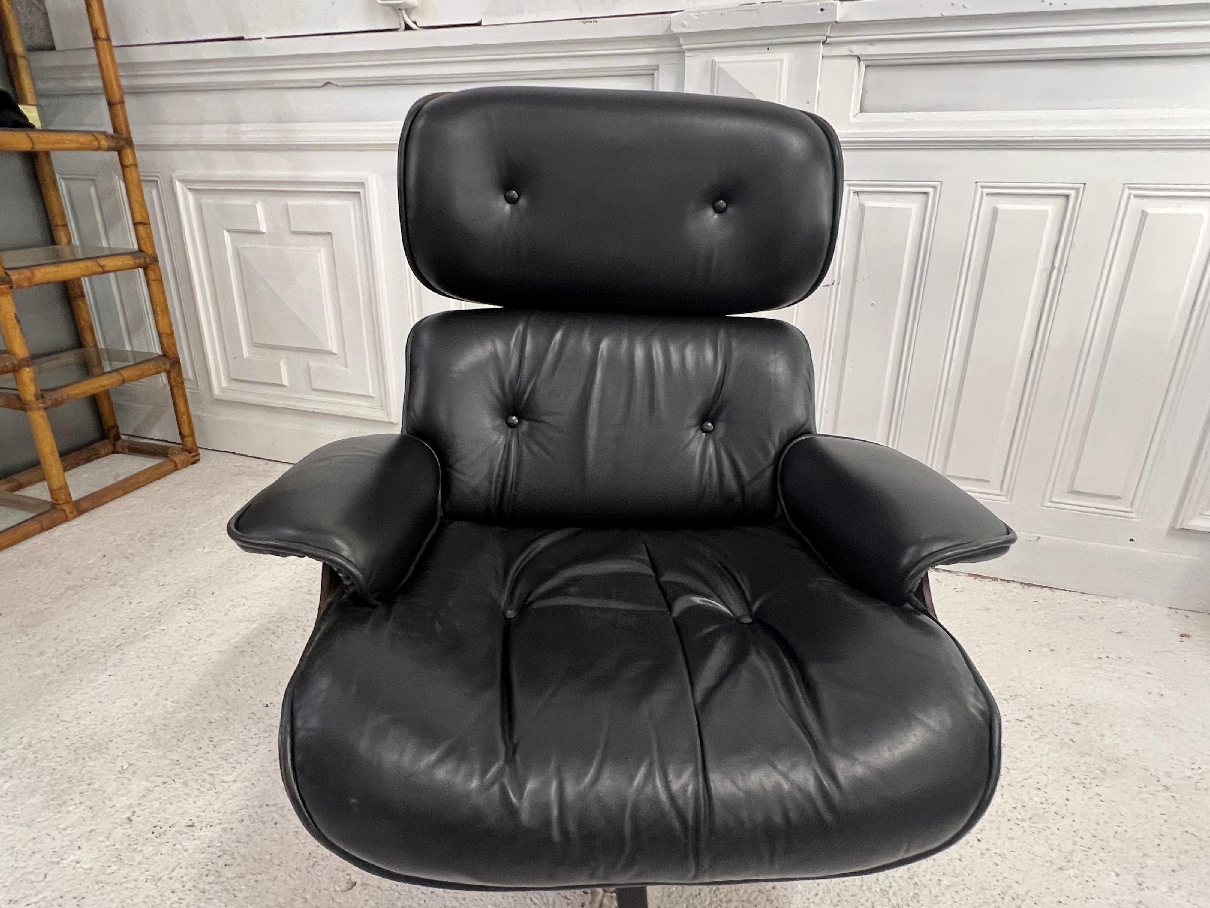 Flex Lounge Chair 1970 with Ottoman, France  3