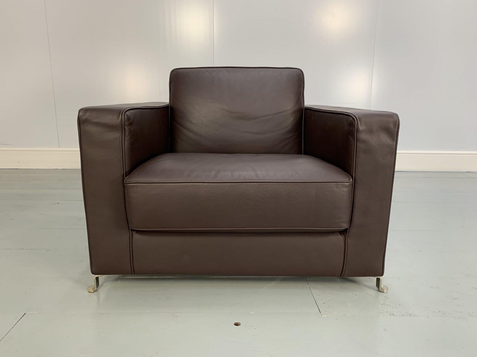 dark brown armchair