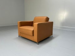 Flexform "Bob" Movement Armchair - In Tan Brown "Pelle De Lux" Leather