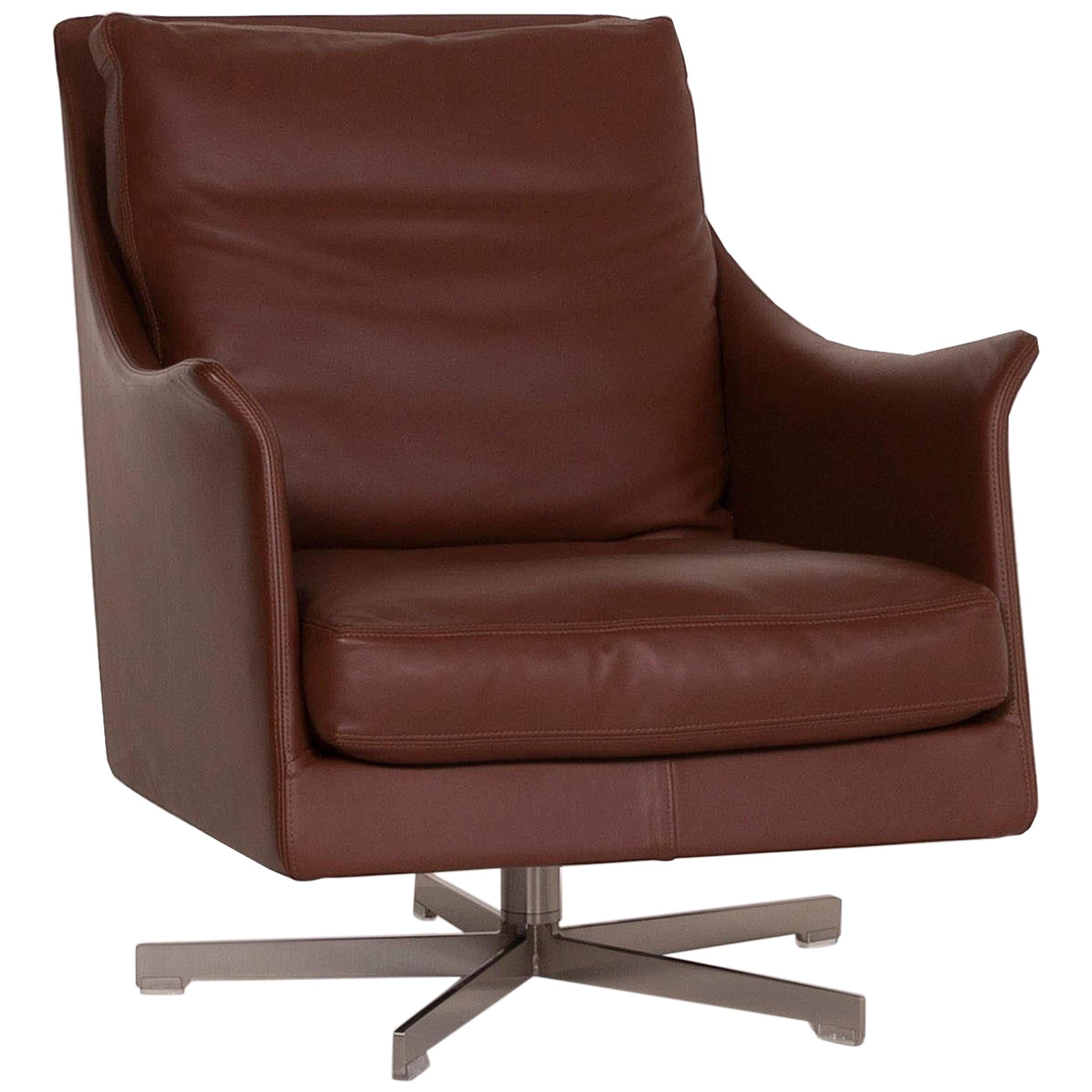 Flexform Boss Leather Armchair Brown