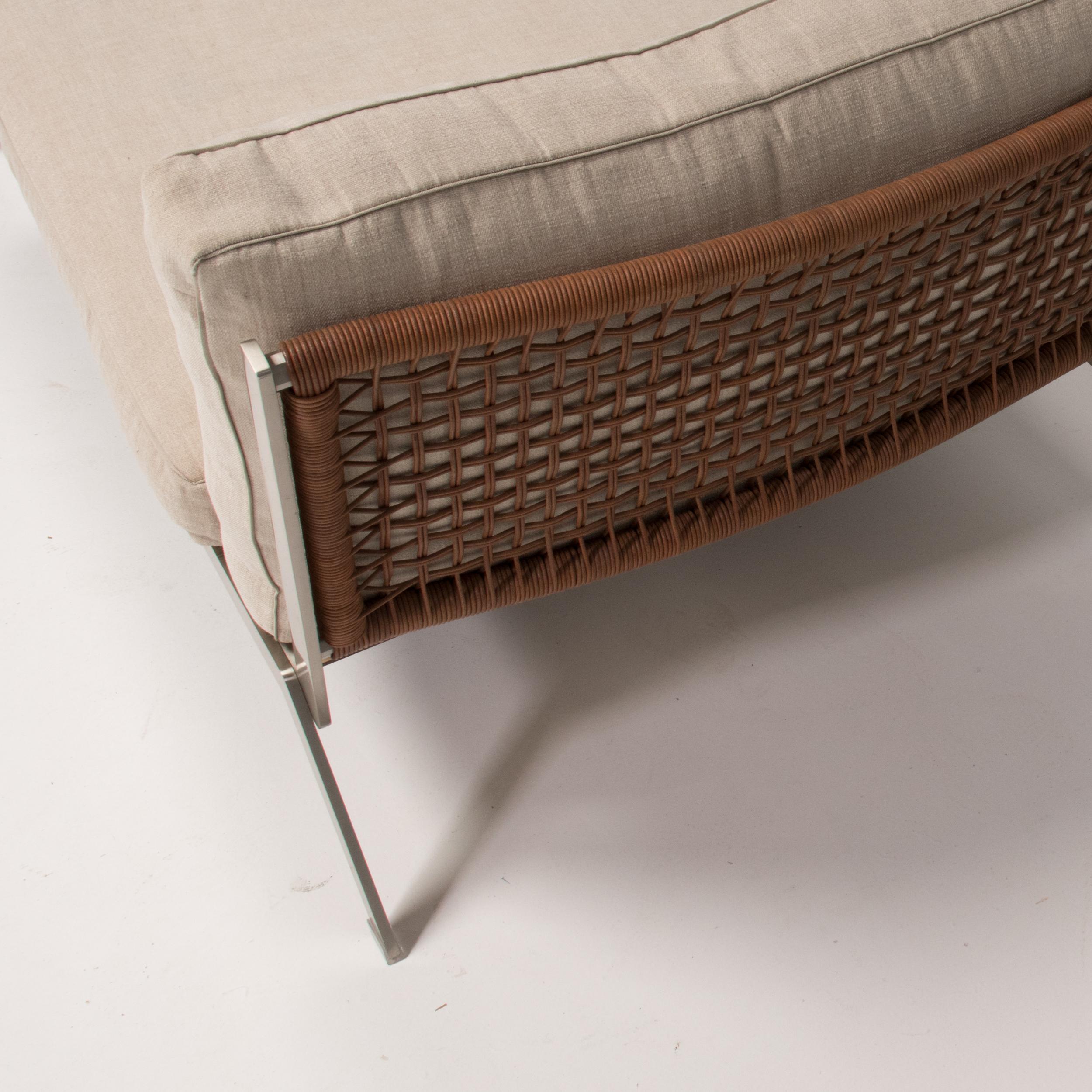 Fabric Flexform by Antonio Citterio Beige Happy Chaise Lounge