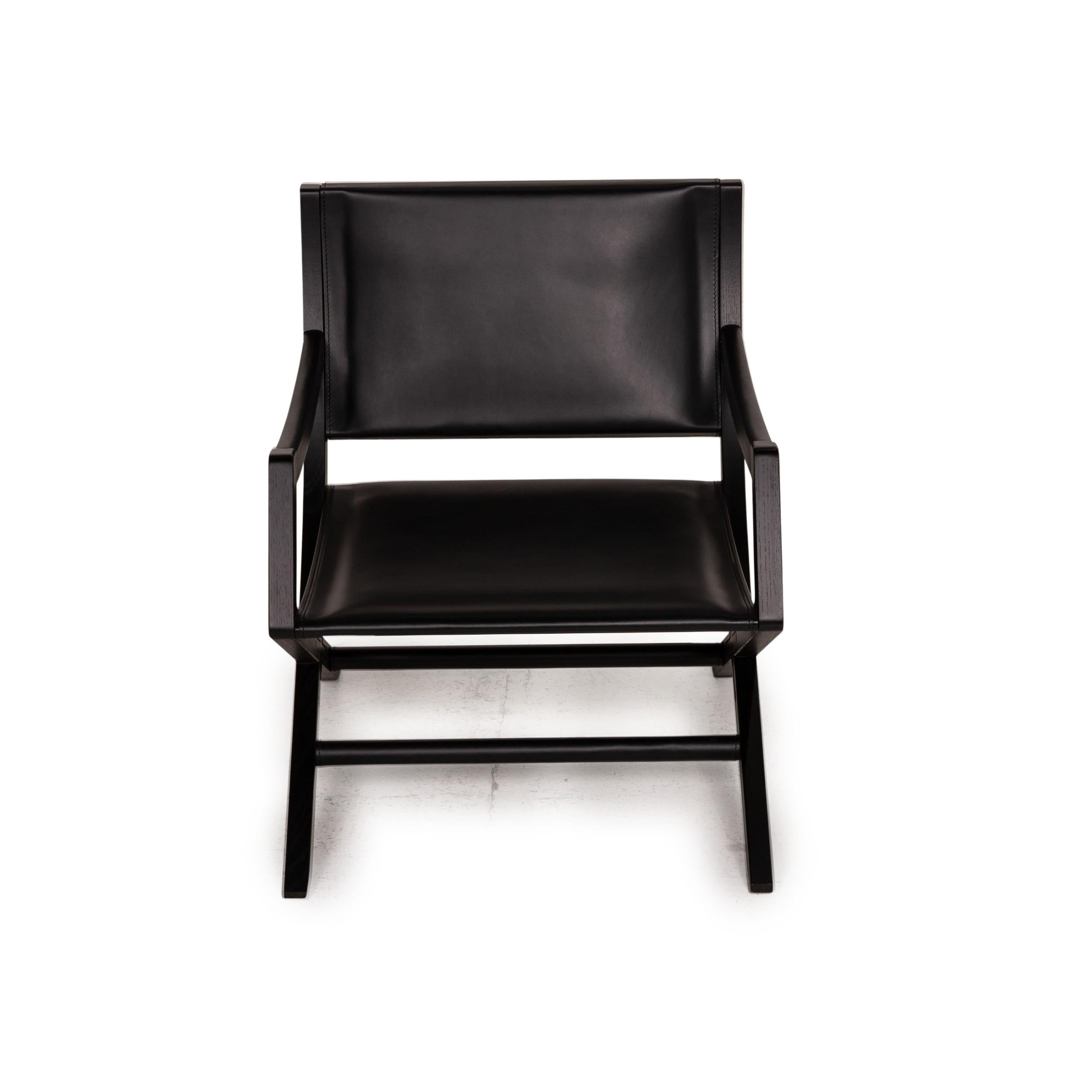 Fauteuil Flexform Emily en cuir noir Holy Design by Centro Studi Chaise Bon état à Cologne, DE