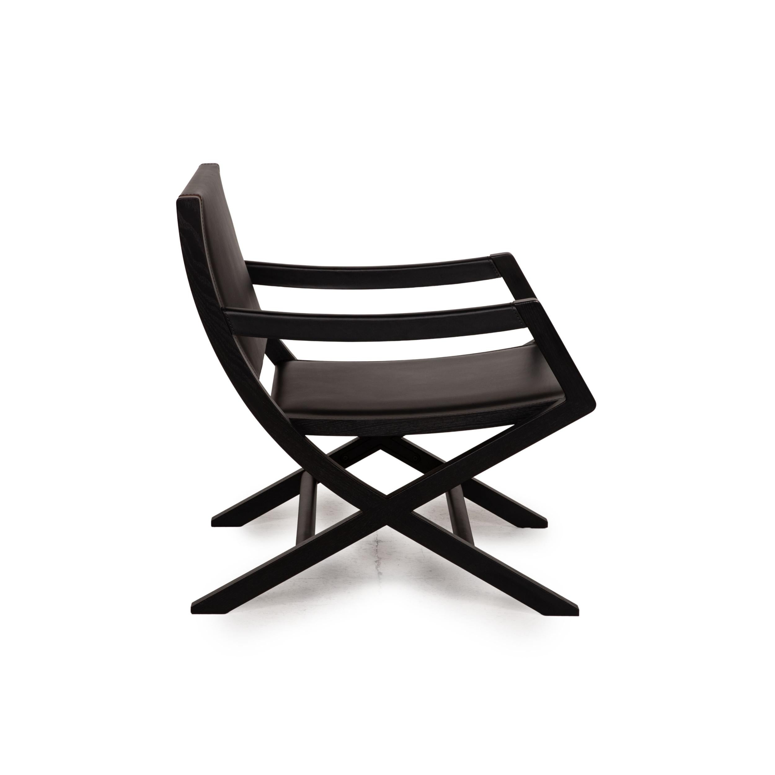 Cuir Fauteuil Flexform Emily en cuir noir Holy Design by Centro Studi Chaise