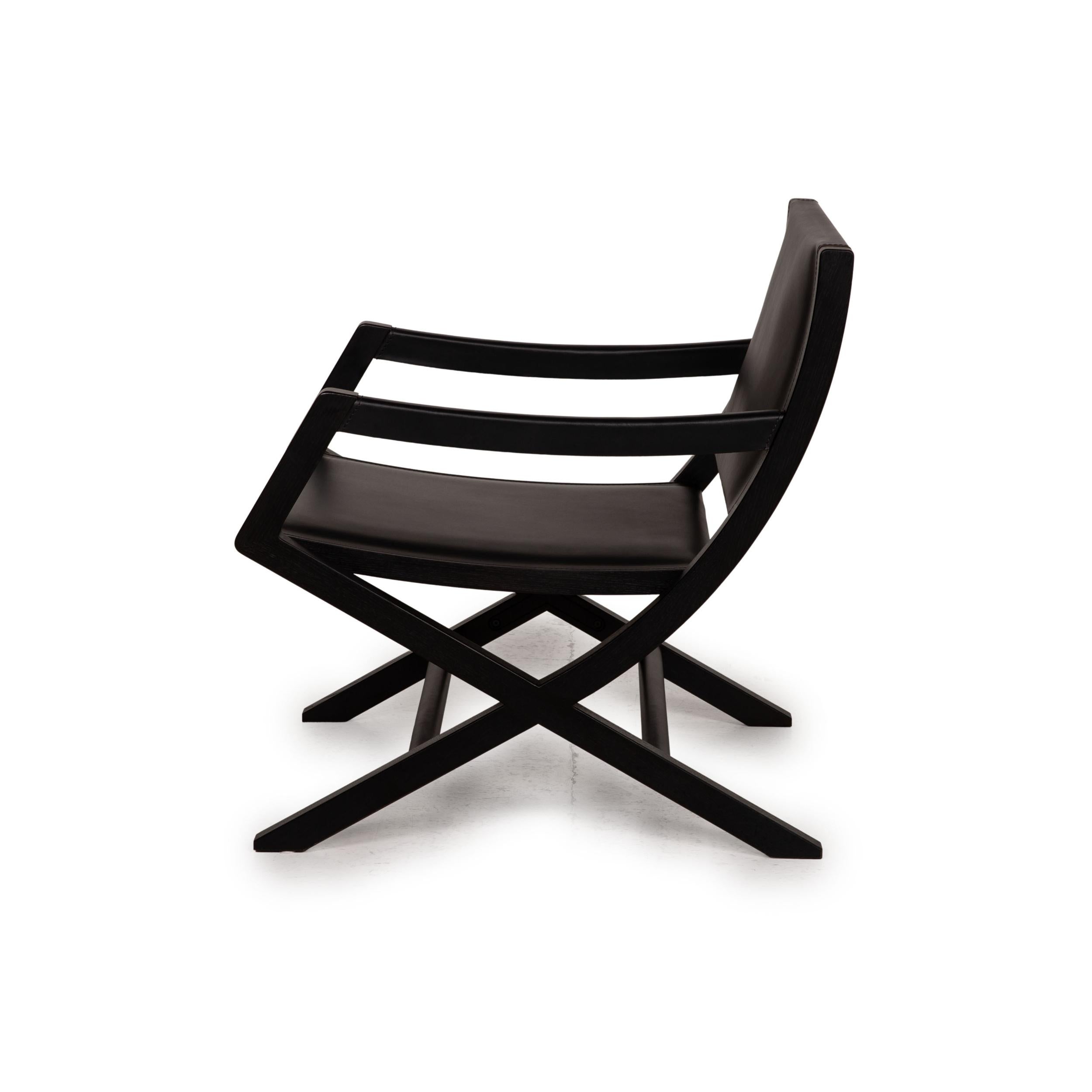 Fauteuil Flexform Emily en cuir noir Holy Design by Centro Studi Chaise 2