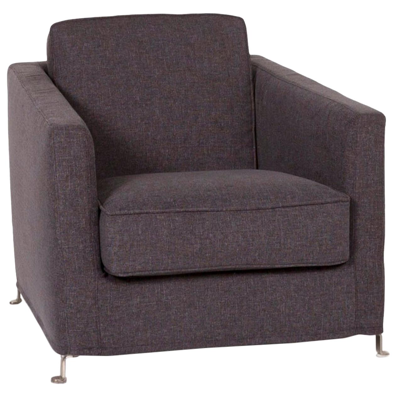 Flexform Fabric Armchair Gray Anthracite For Sale