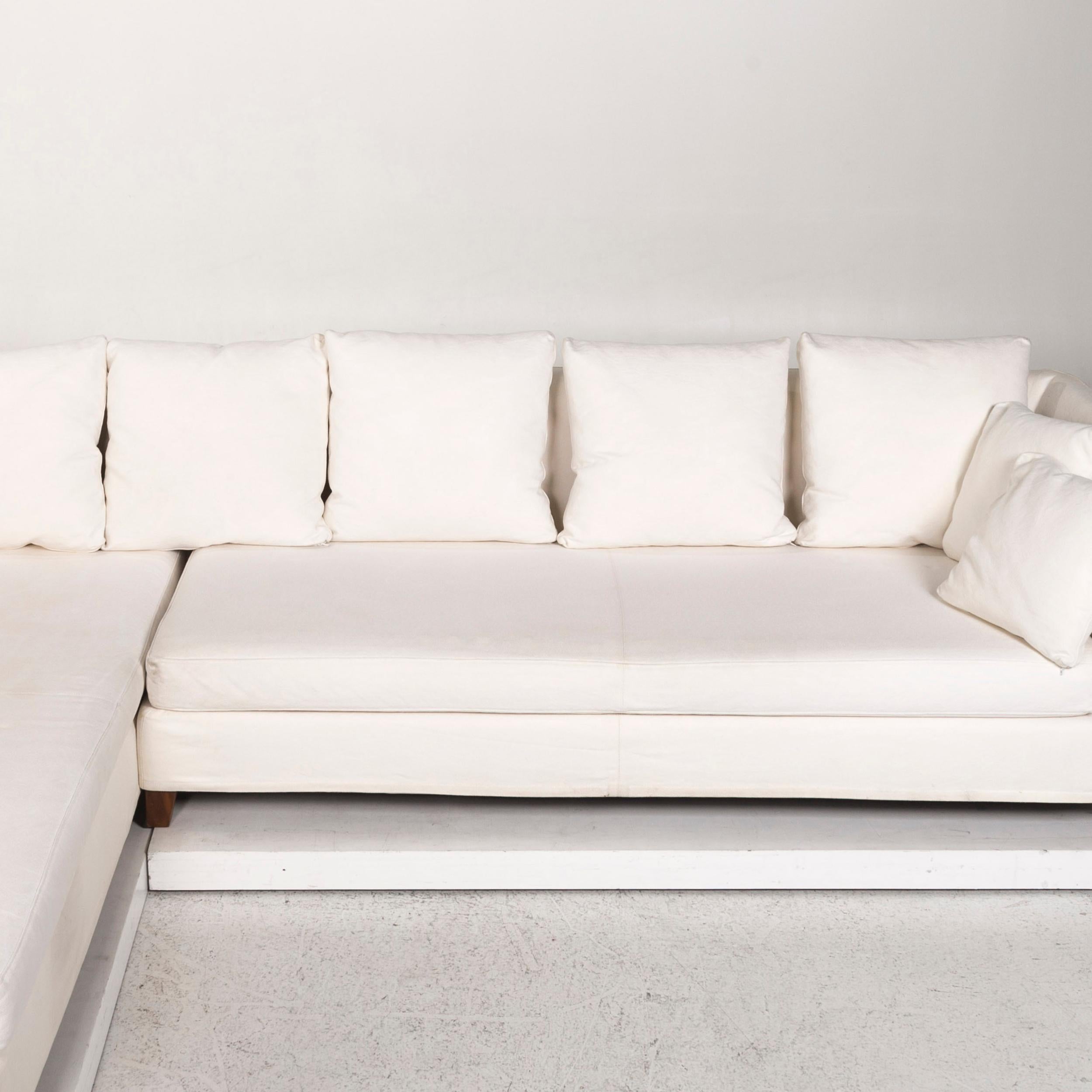 Flexform Fabric Corner Sofa Cream Sofa Couch For Sale 2