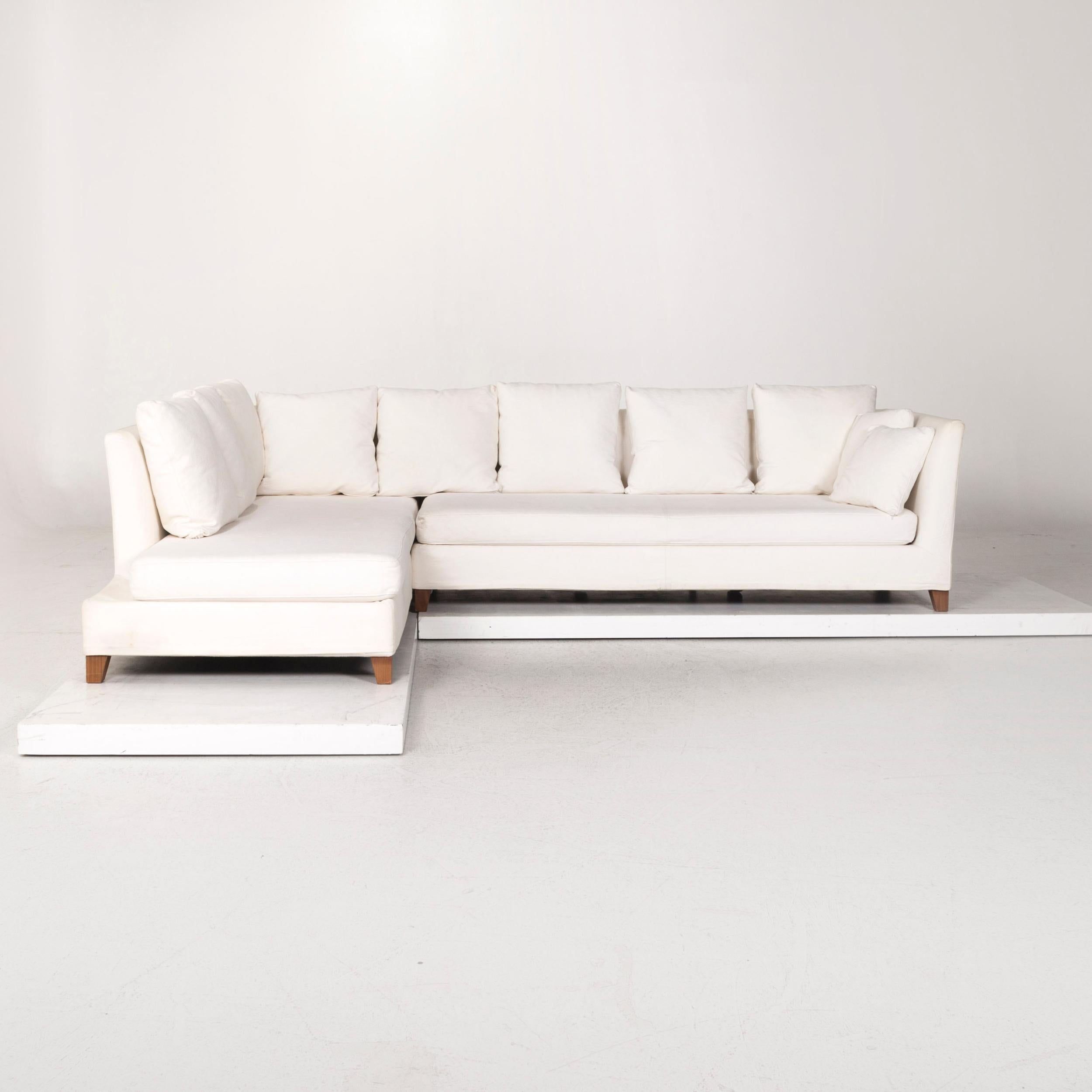 Flexform Fabric Corner Sofa Cream Sofa Couch For Sale 3