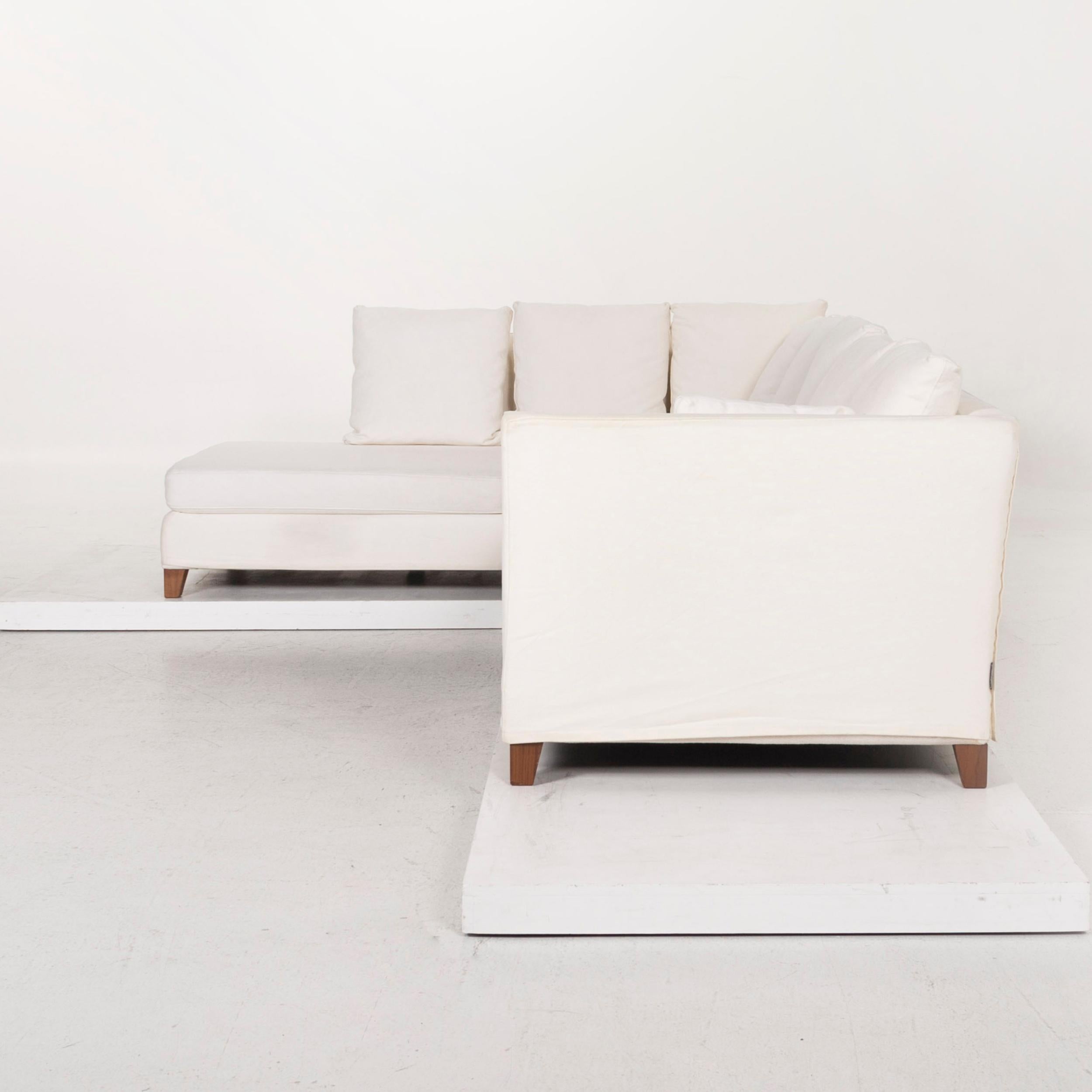 Flexform Fabric Corner Sofa Cream Sofa Couch For Sale 5