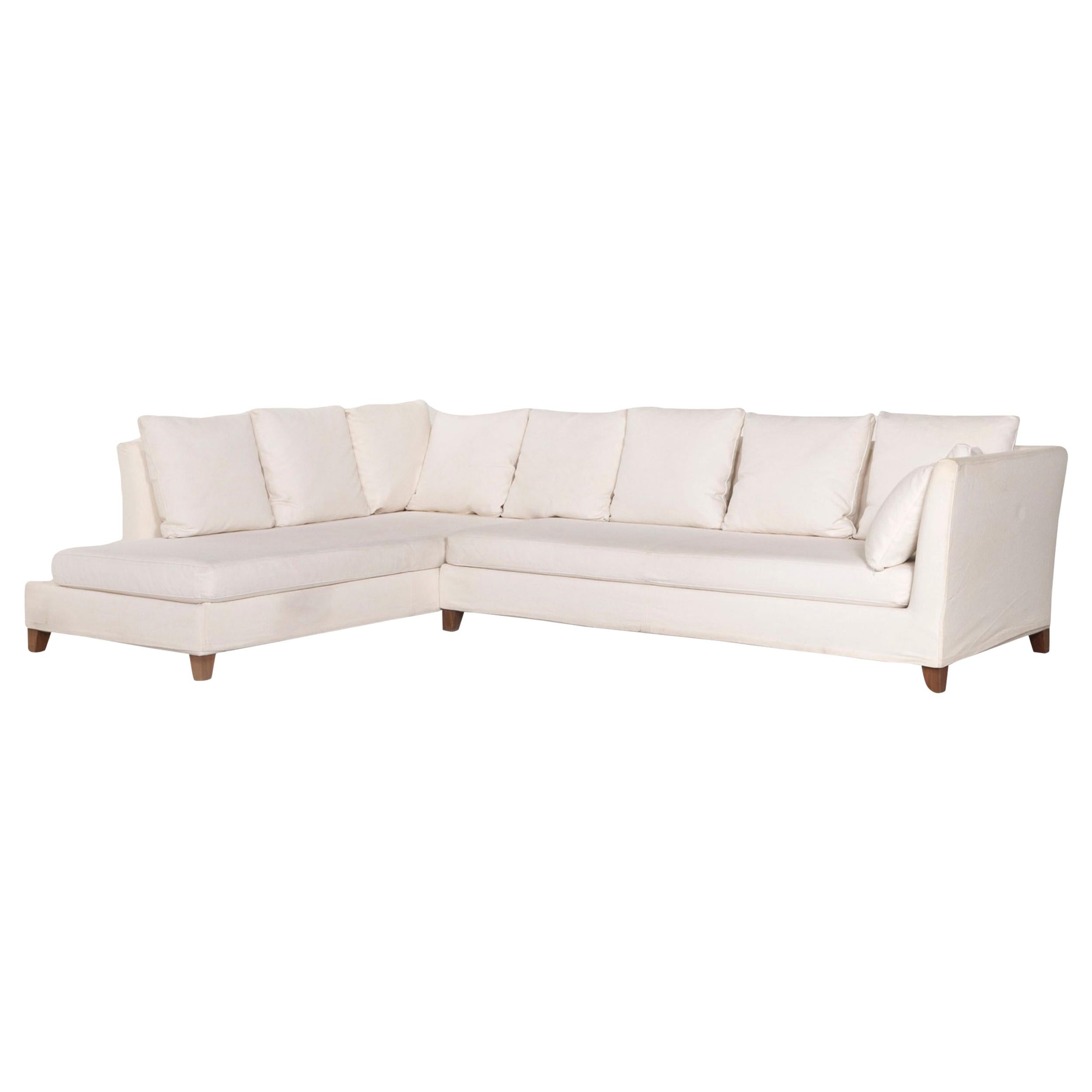 Flexform Fabric Corner Sofa Cream Sofa Couch For Sale