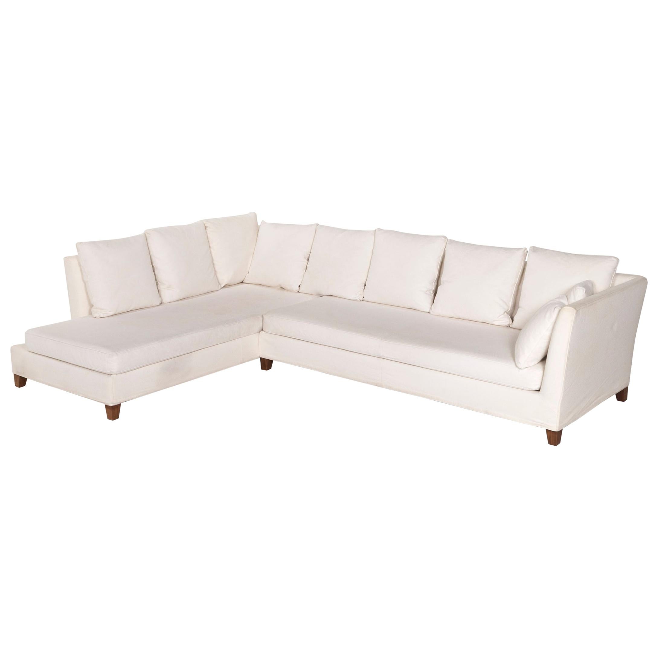 Flexform Fabric Corner Sofa Cream Sofa Couch For Sale