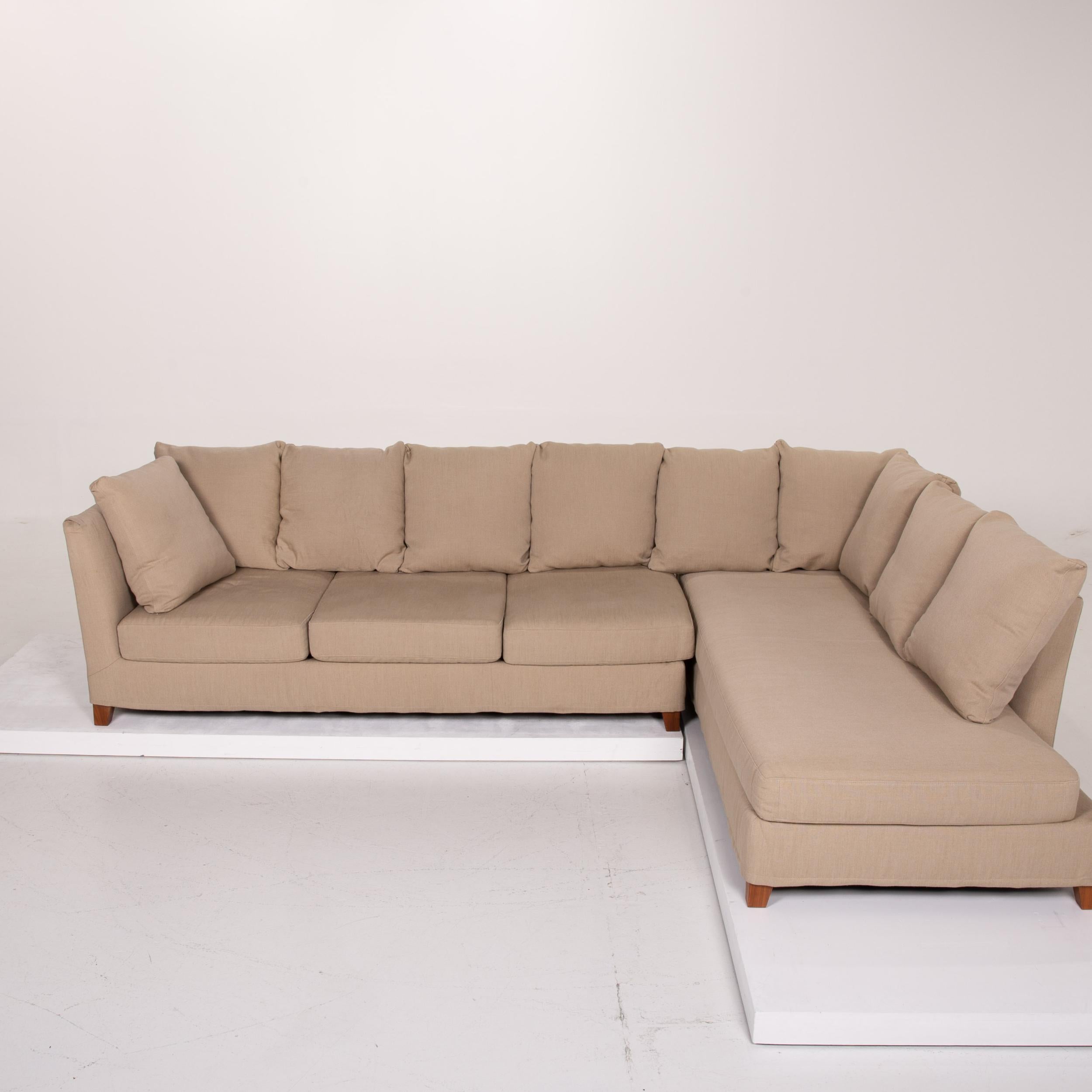 Flexform Fabric Sofa Beige Corner Sofa For Sale 5