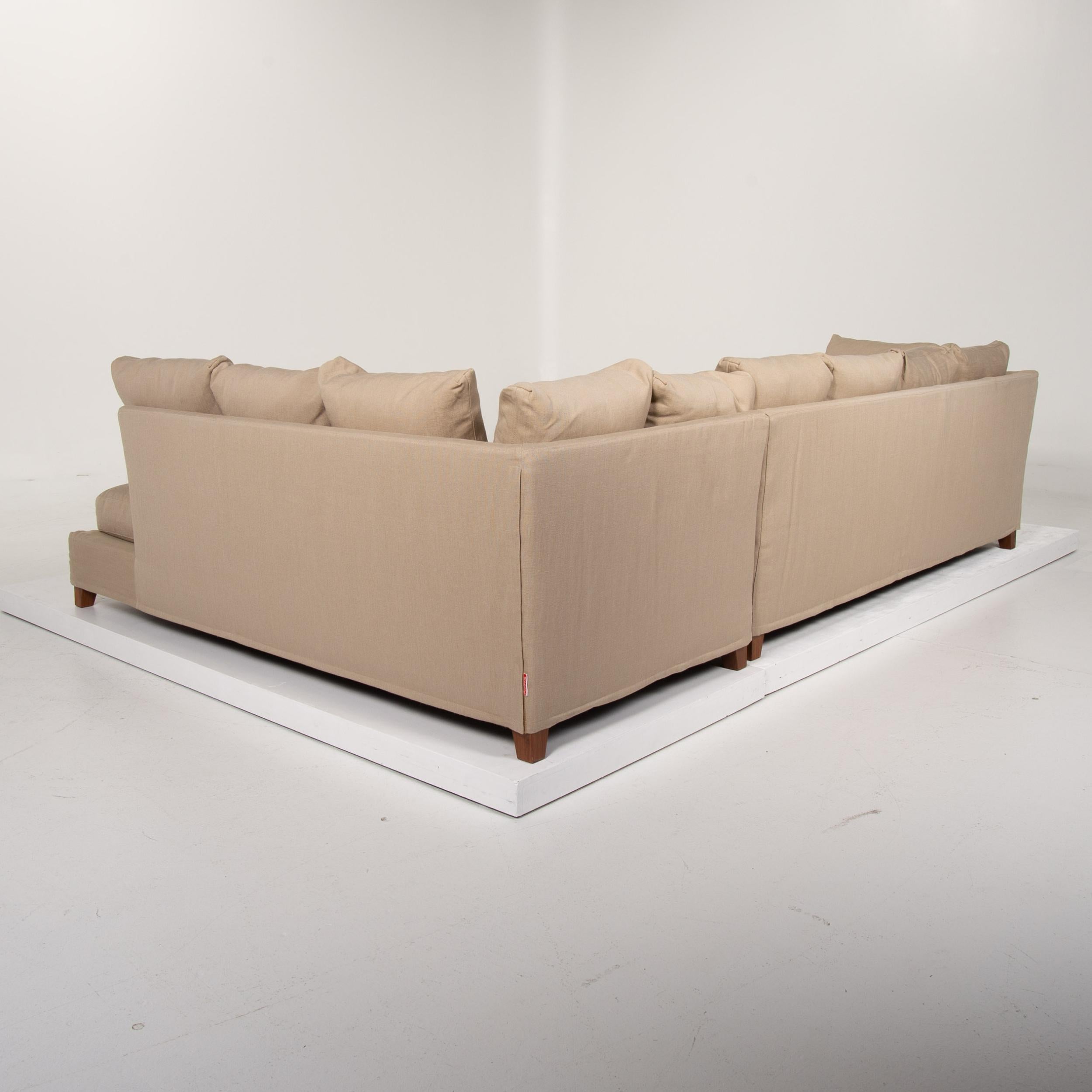 Flexform Fabric Sofa Beige Corner Sofa For Sale 9