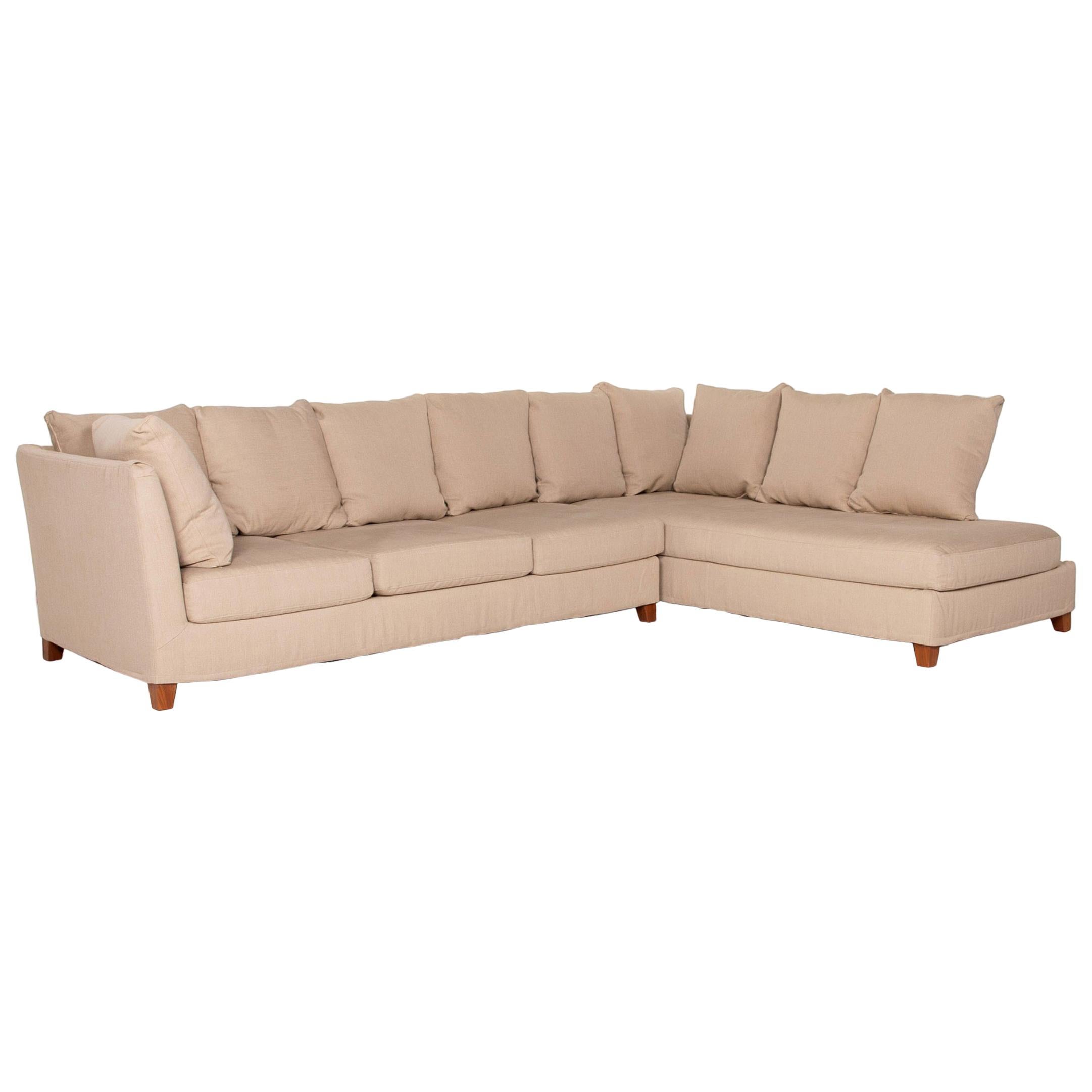 Flexform Fabric Sofa Beige Corner Sofa For Sale