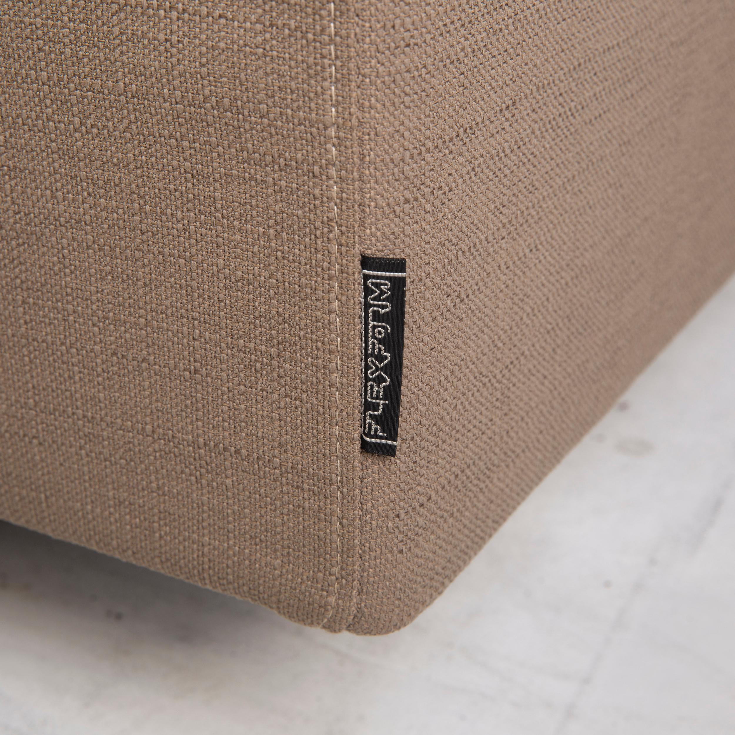 Modern Flexform Fabric Sofa Beige Two-Seat For Sale