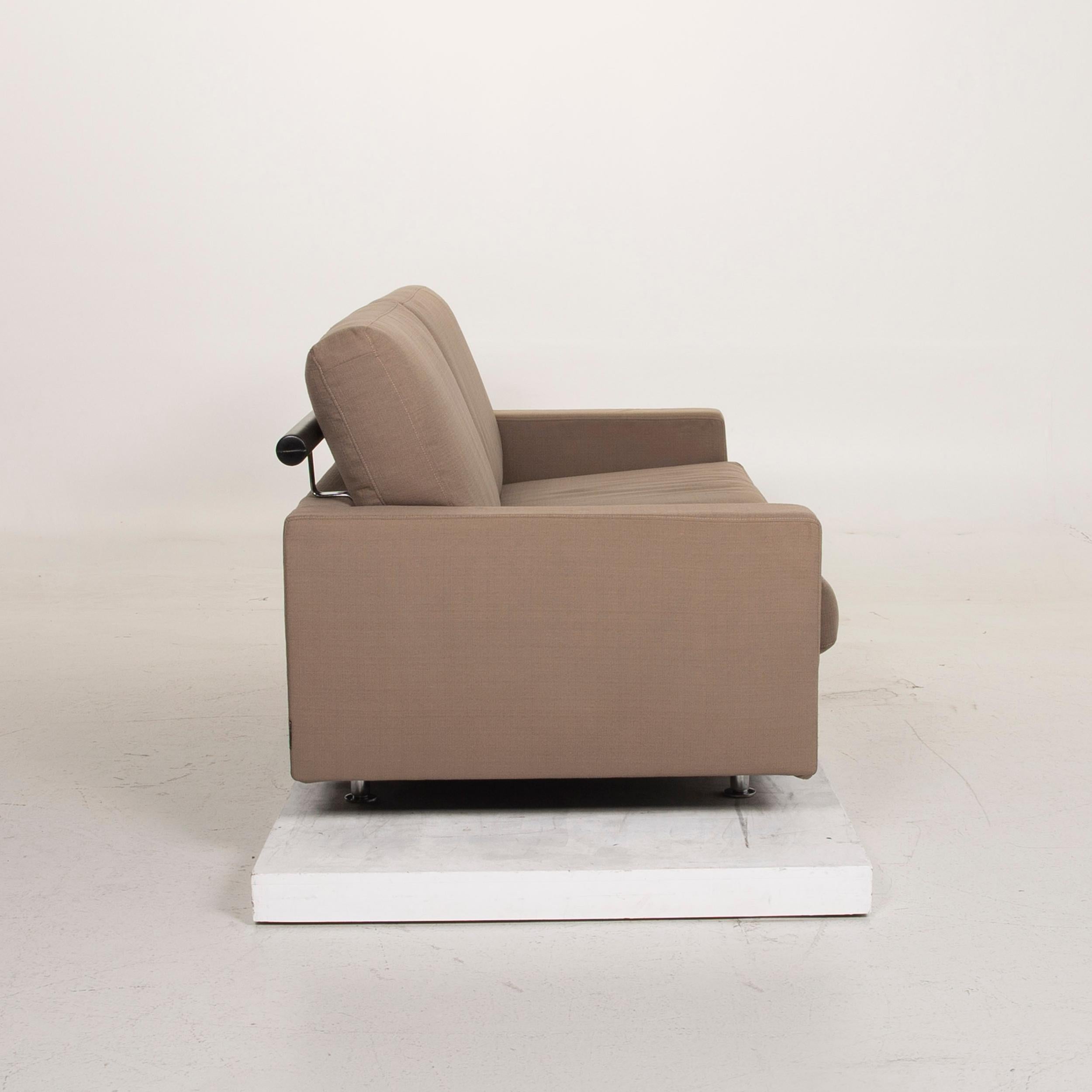 Contemporary Flexform Fabric Sofa Beige Two-Seat For Sale